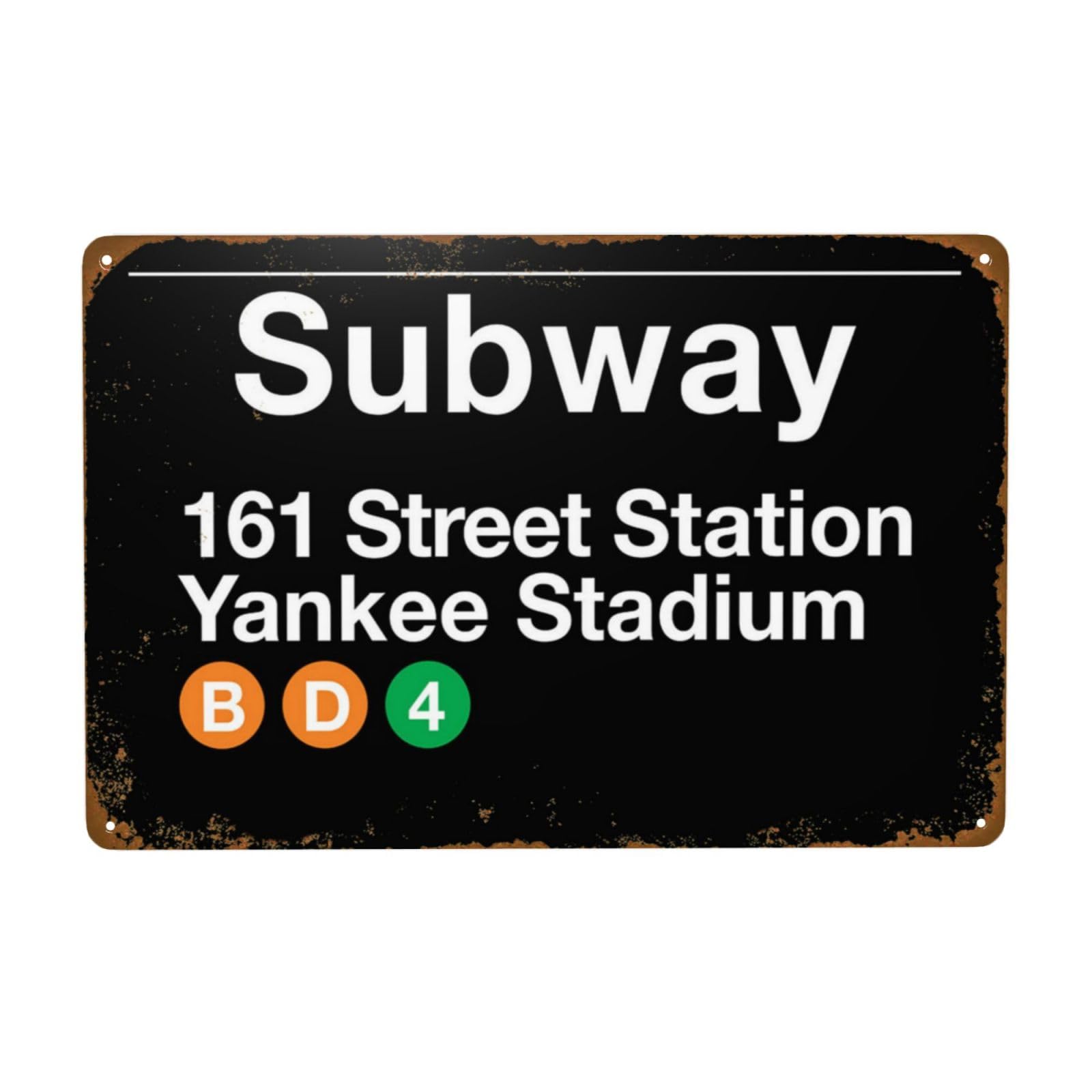 Vintage Metal Signs, Welcome to New York Retro Tin Sign, Home Bar Garage Man Cave Street Wall Decor Art, Present Gift for Friends, Housewarming 12 x 8 inch