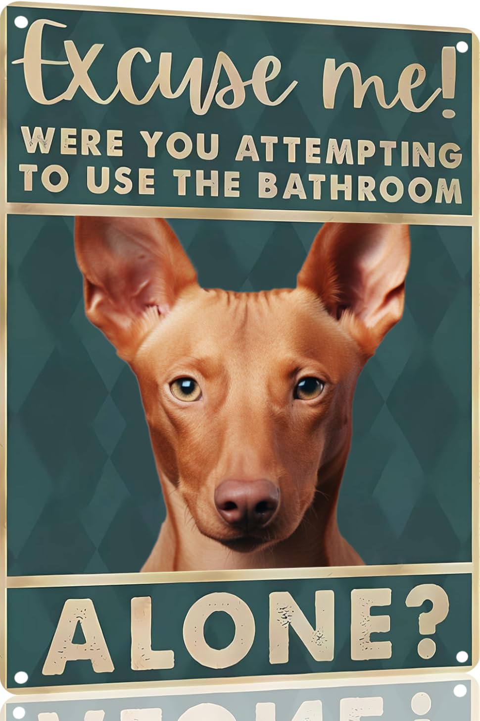 Boston Terrier Dog 12x8 inch excuse me were you attempting to use the bathroom alone - Dog Metal Poster Dog Lover Gift Art Funny Dogs Wall Art Decoration Retro Metal Tin Sign(1492)