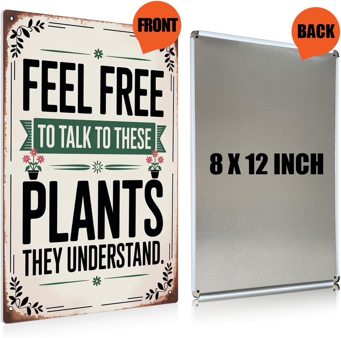 BEASTZHENG Cottagecore Garden Signs for Outside Decor Gifts Vintage Gardening Metal Tin Signs for Home Garden Greenhouse Living Room Bedroom Yard Outdoor Decor 8X12 Inches