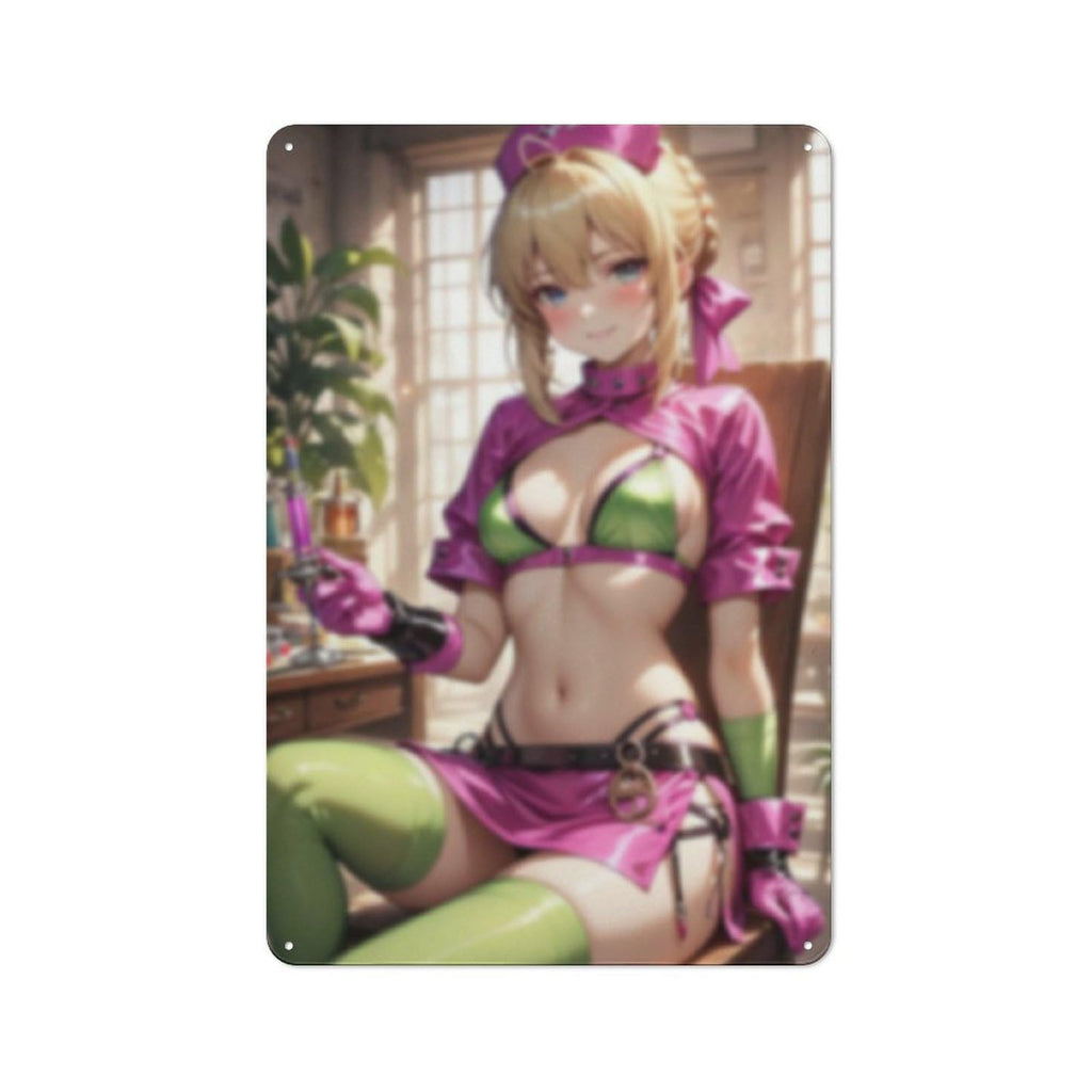 Sexy Hot Titties Boobs Lewd Hentai Anime Girl Poster Metal Tin Sign Decor - 8x12 inches Bar Pub Garage Man Cave Wall Art,AH181