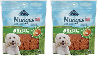 Blue Buffalo Nudges Chicken Jerky Bites Natural Dog Treats, Tender & Meaty Dog Snacks, Healthy Reward or Training Treat, Made in the USA with Real Chicken, No Artificial Preservatives, 16 oz.