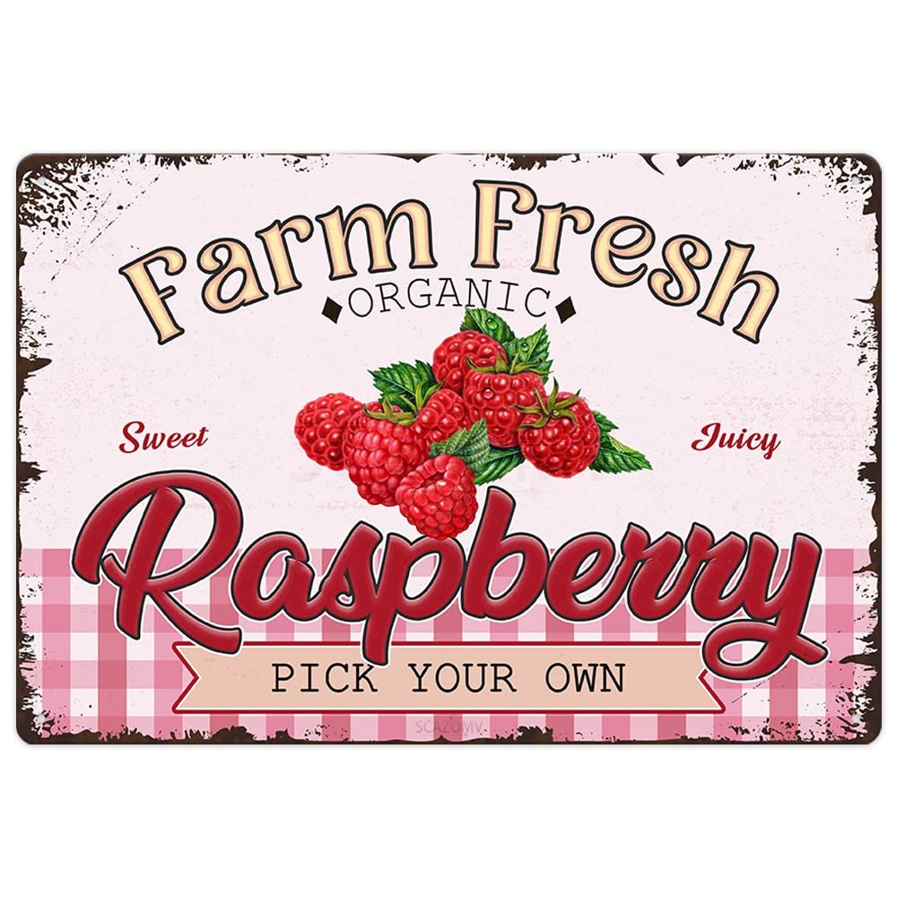 Farm Fresh Sweet Juicy Lemons Vintage Metal Tin Sign, Retro Fruit Poster Decorative Wall Art Signage, Farmhouse Country Market Kitchen Bar Home Decor, 12" X 8"