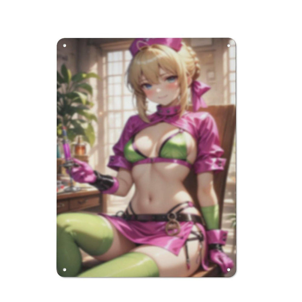 Sexy Hot Titties Boobs Lewd Hentai Anime Girl Poster Metal Tin Sign Decor - 8x12 inches Bar Pub Garage Man Cave Wall Art,AH181