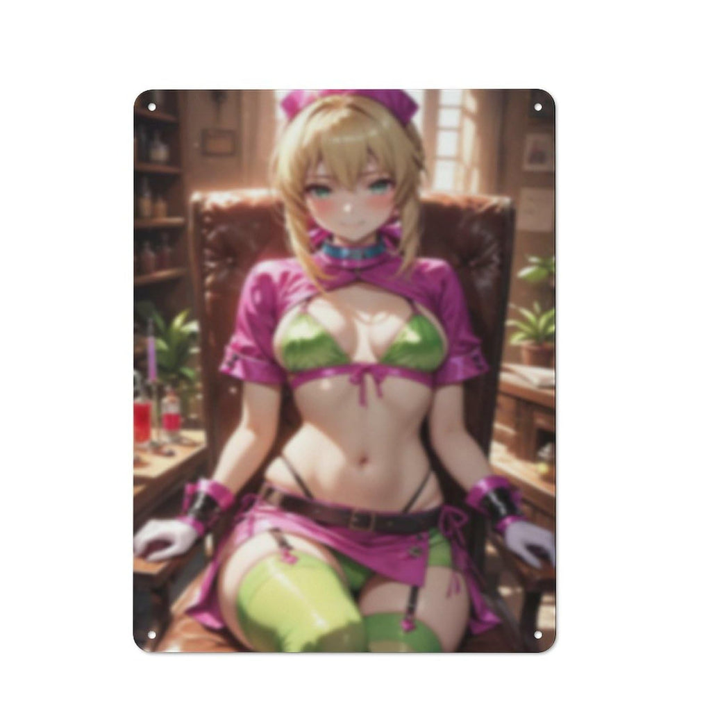 Sexy Hot Titties Boobs Lewd Hentai Anime Girl Poster Metal Tin Sign Decor - 8x12 inches Bar Pub Garage Man Cave Wall Art,AH181