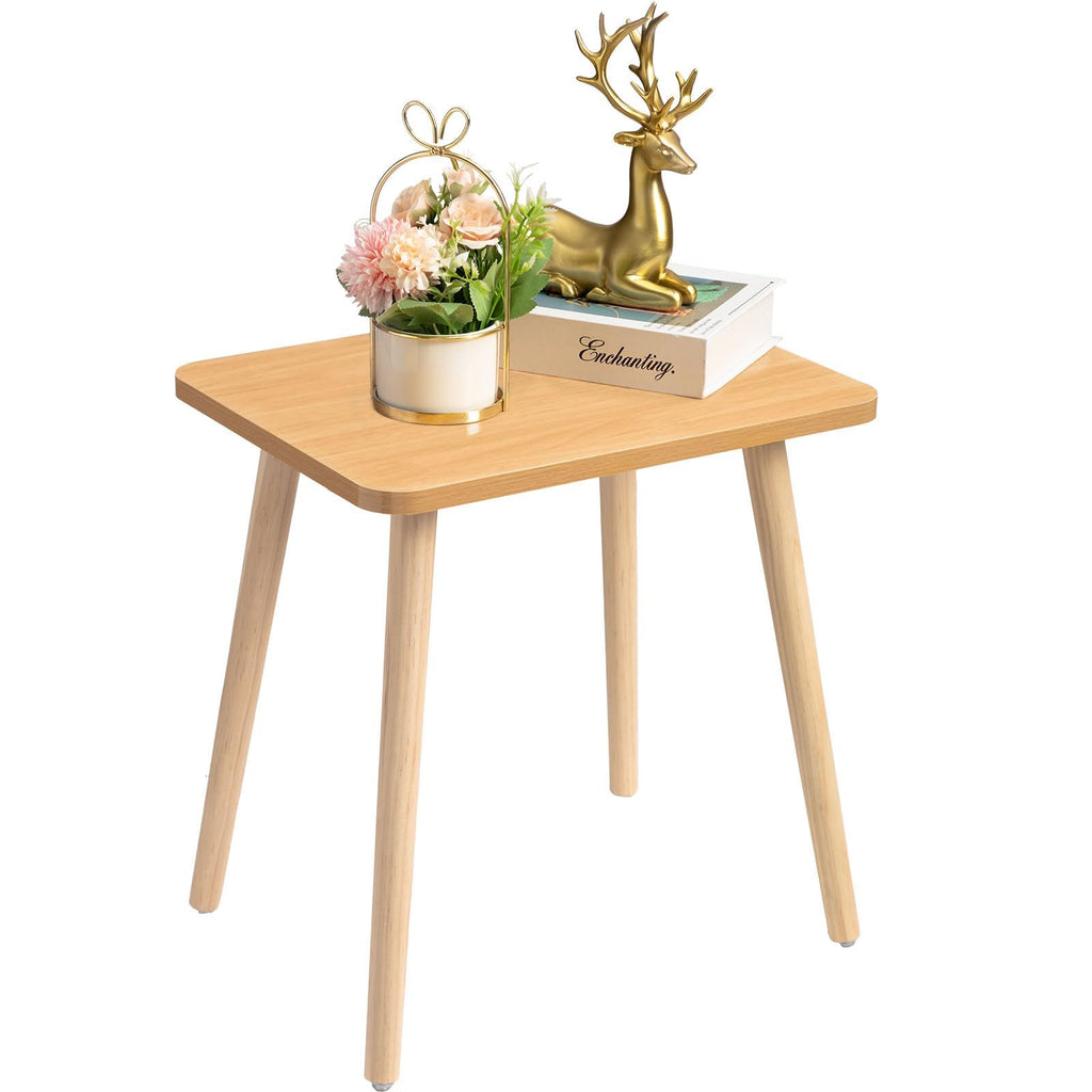 FORAOFUR Small Side Table, Modern Wood Mini Coffee Table, Easy Assembly Compact End Table for Living Room Bedroom Sofa, Minimalist White Accent Furniture for Small Spaces