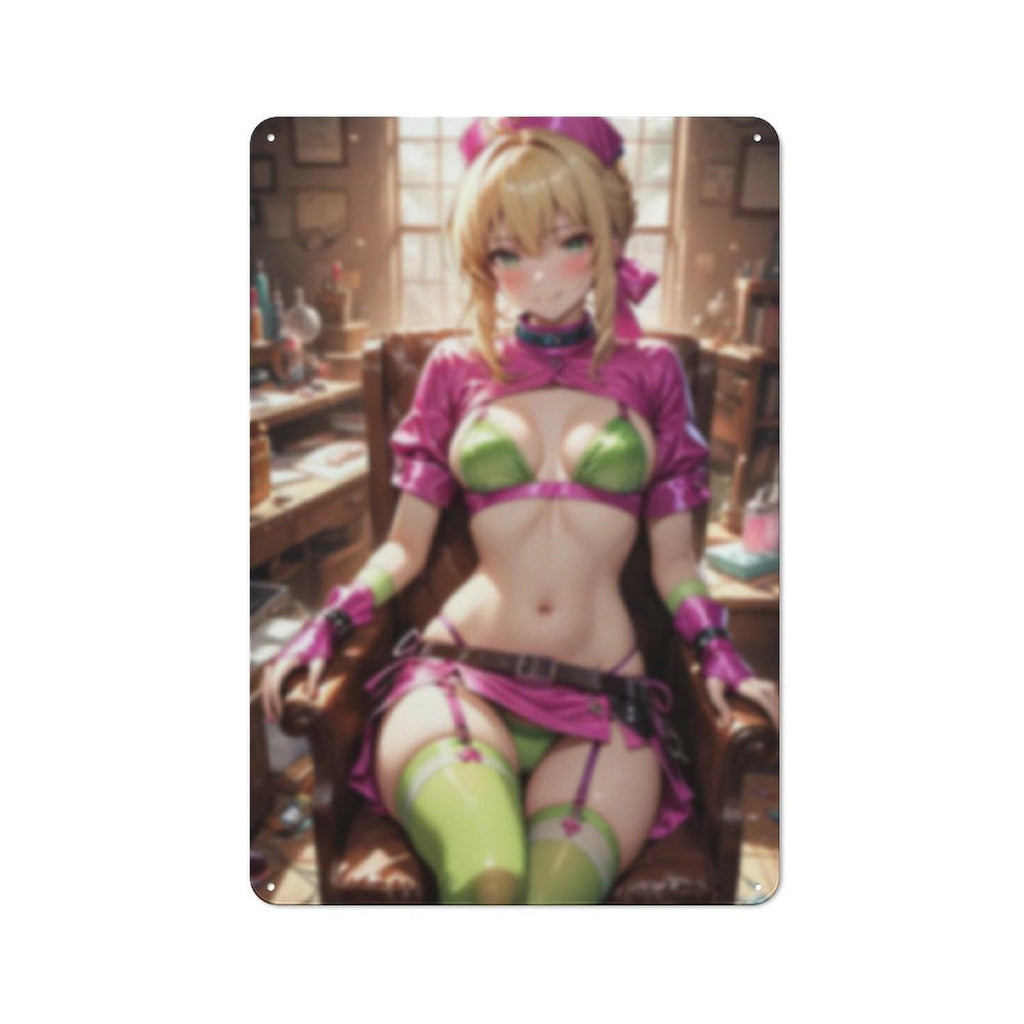 Sexy Hot Titties Boobs Lewd Hentai Anime Girl Poster Metal Tin Sign Decor - 8x12 inches Bar Pub Garage Man Cave Wall Art,AH181