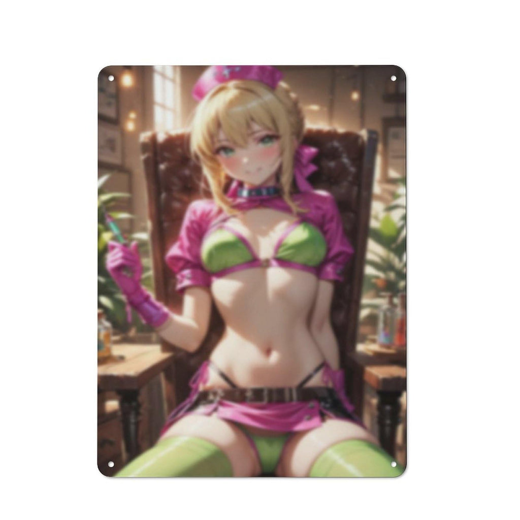 Sexy Hot Titties Boobs Lewd Hentai Anime Girl Poster Metal Tin Sign Decor - 8x12 inches Bar Pub Garage Man Cave Wall Art,AH181