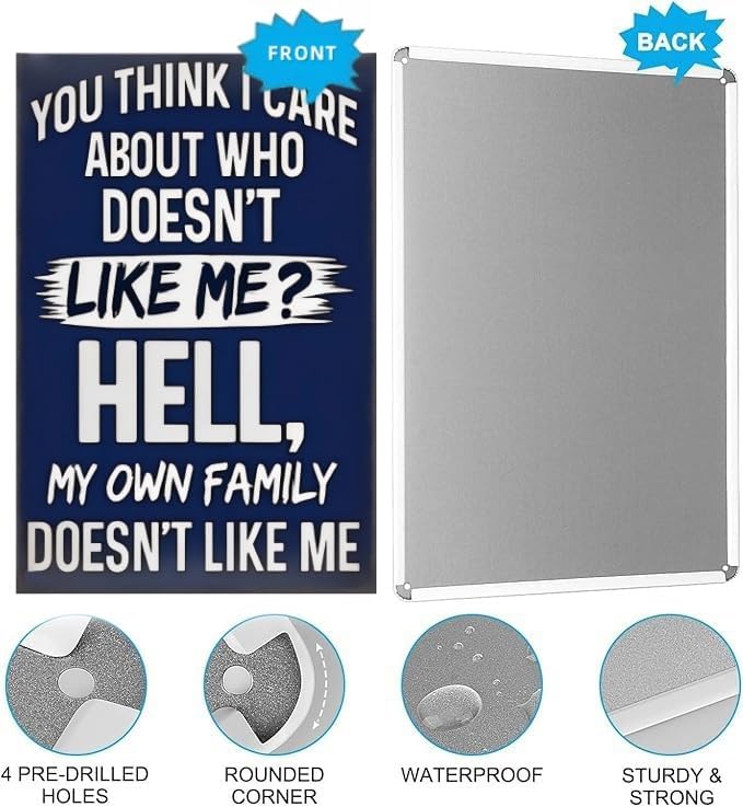 Humorous Metal Wall Sign Sarcastic Vintage Tin Sign for Office, Home, Bar, Garage - Funny Wall Decor 8x12 Inch