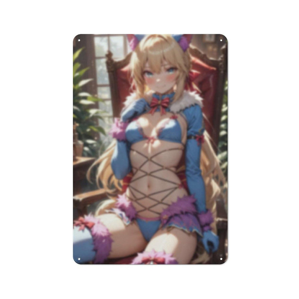Sexy Hot Titties Boobs Lewd Hentai Anime Girl Poster Metal Tin Sign Decor - 8x12 inches Bar Pub Garage Man Cave Wall Art,AH181