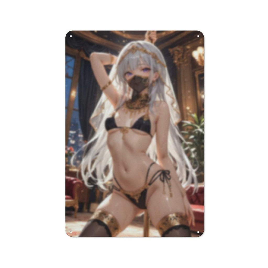 Sexy Hot Titties Boobs Lewd Hentai Anime Girl Poster Metal Tin Sign Decor - 8x12 inches Bar Pub Garage Man Cave Wall Art,AH181
