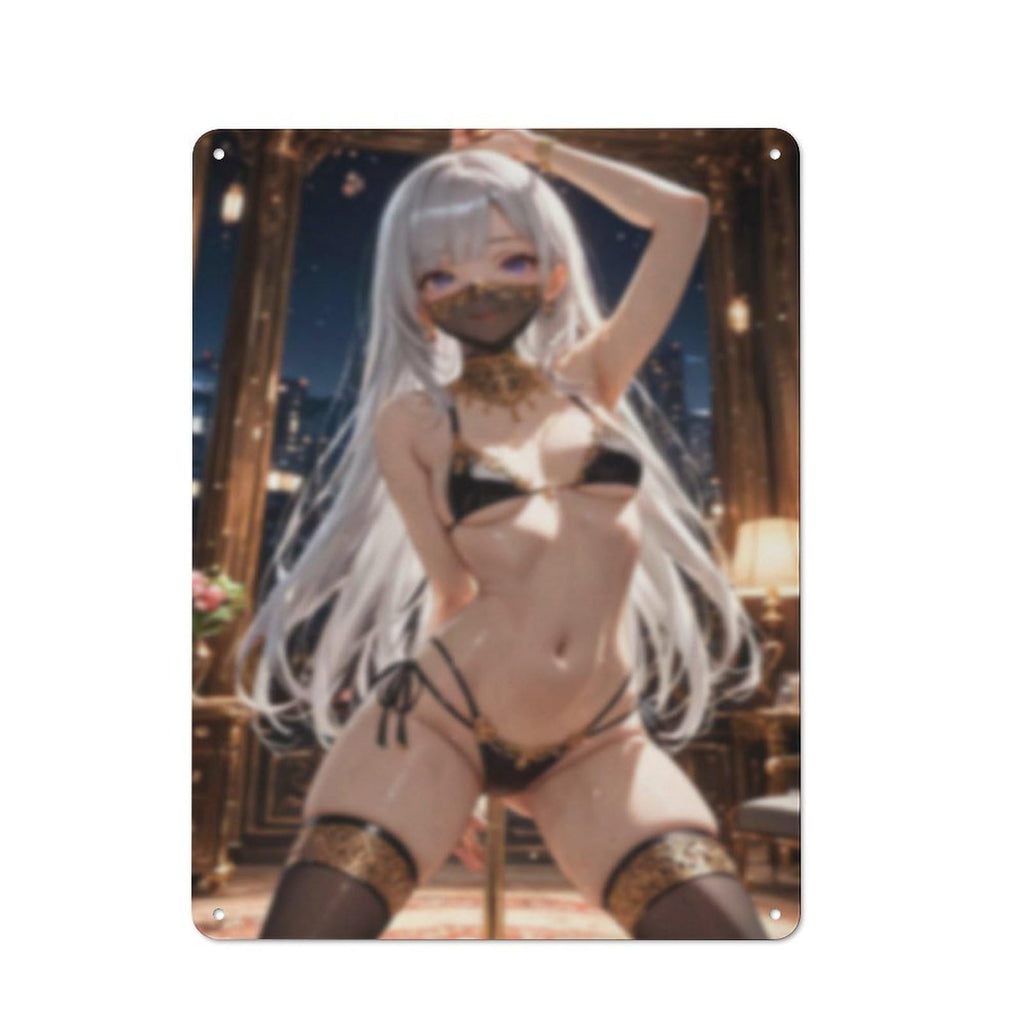 Sexy Hot Titties Boobs Lewd Hentai Anime Girl Poster Metal Tin Sign Decor - 8x12 inches Bar Pub Garage Man Cave Wall Art,AH181