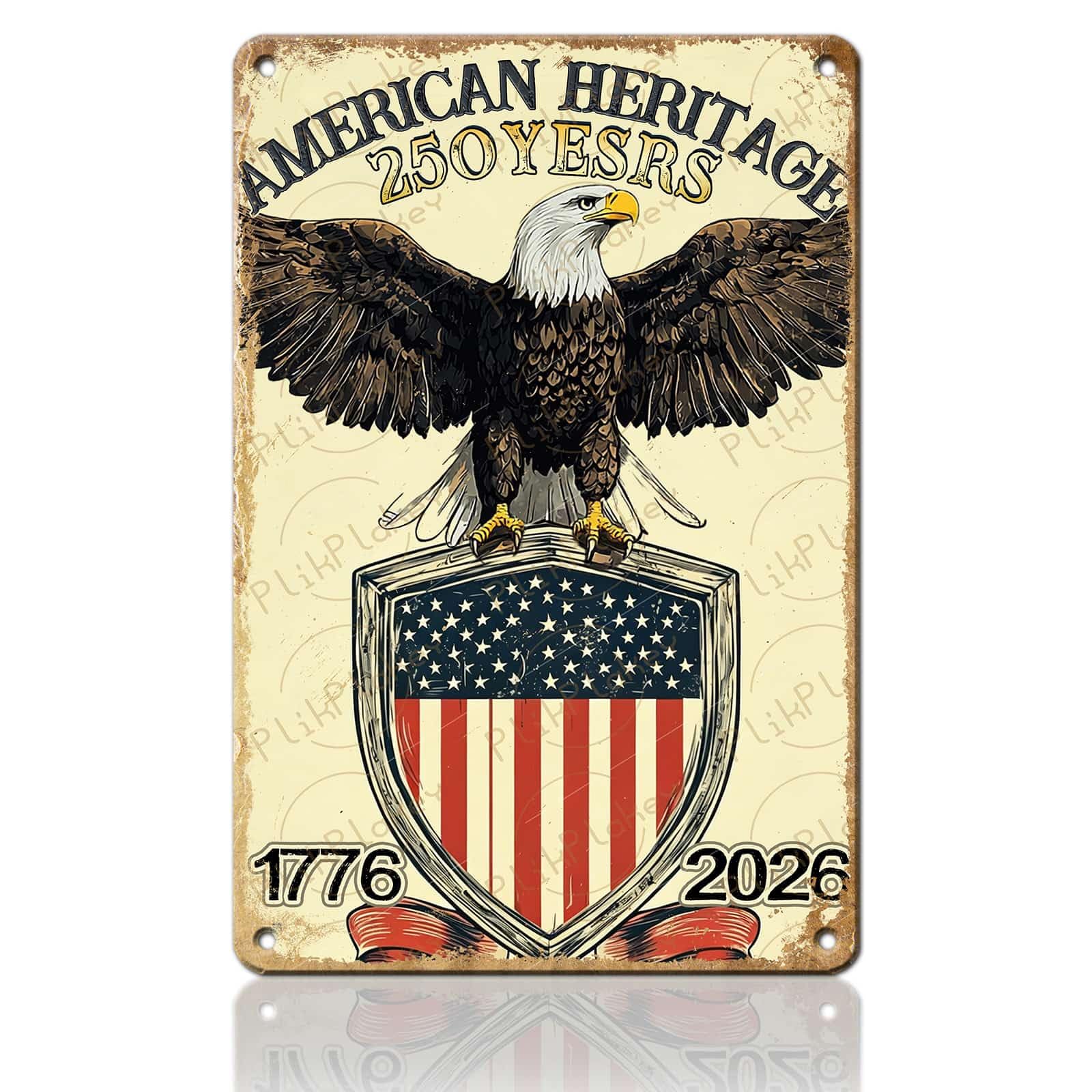 Patriotic 4th of July Tin Sign Happy Independence Day Popsicle Wall Art Vintage Retro Home Decor for Bar Living Room Bedroom Cafe Decoration 12x8 Inch