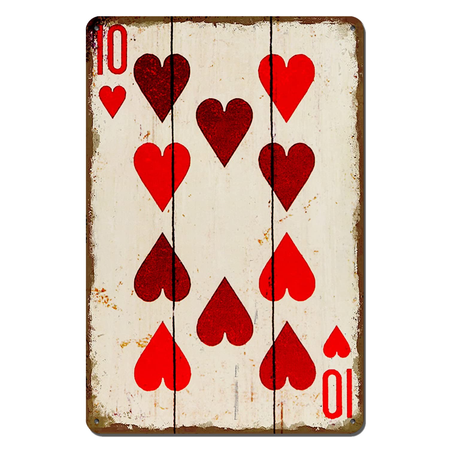 Vintage Poker Wall Decor Metal Sign Retro tin Sign Wall Decorative Signs for Man Cave Home Cafe Pub bar Shop 12x8 Inch Spades Ace