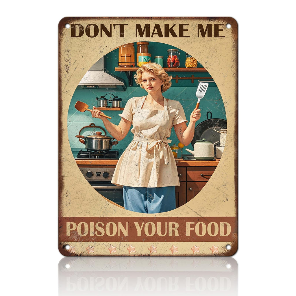 Dad's BBQ Metal Tin Sign BBQ Retro Metal Tin Sign Home Kitchen Wall Decor 12x8 Inch Funny Plaque