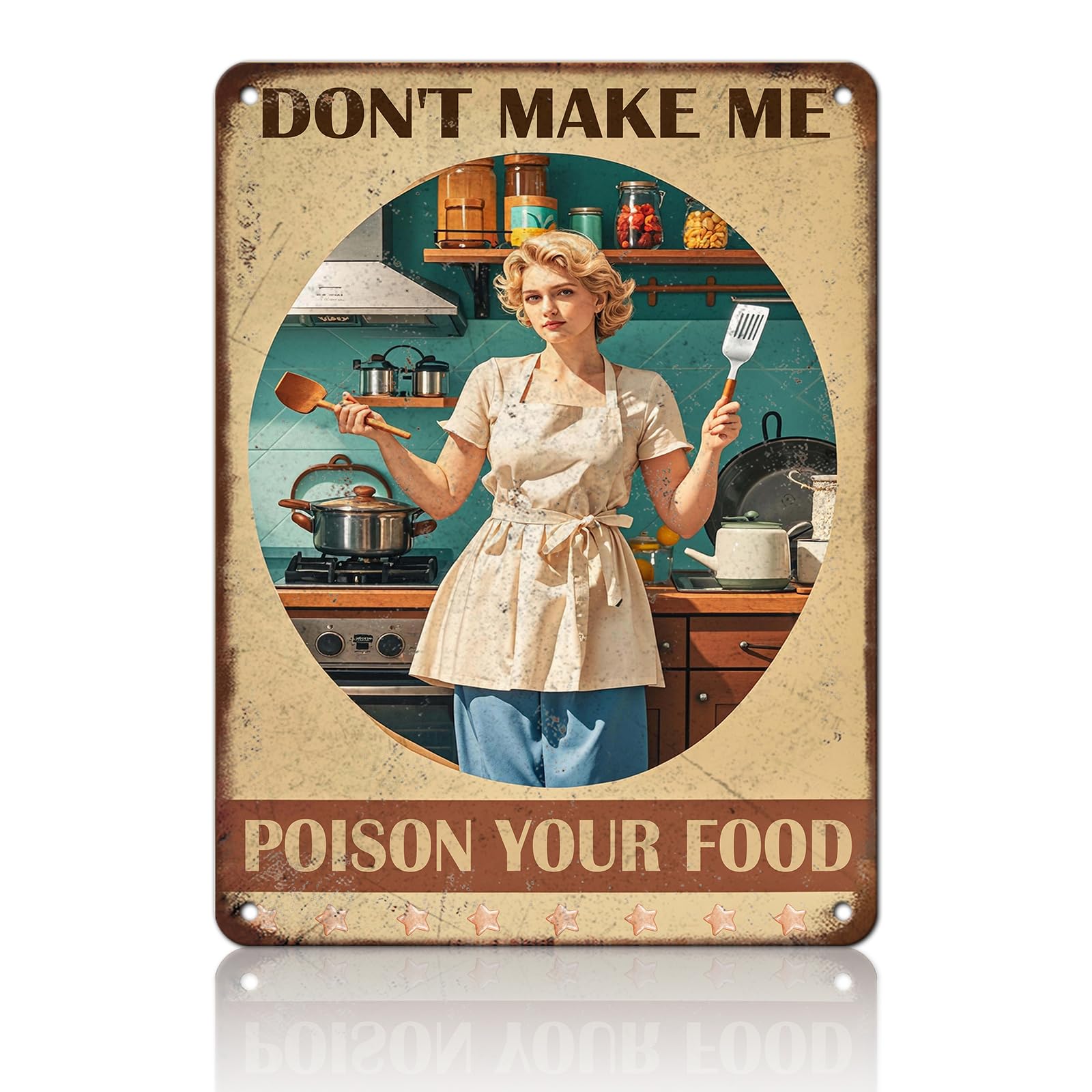 Dad's BBQ Metal Tin Sign BBQ Retro Metal Tin Sign Home Kitchen Wall Decor 12x8 Inch Funny Plaque