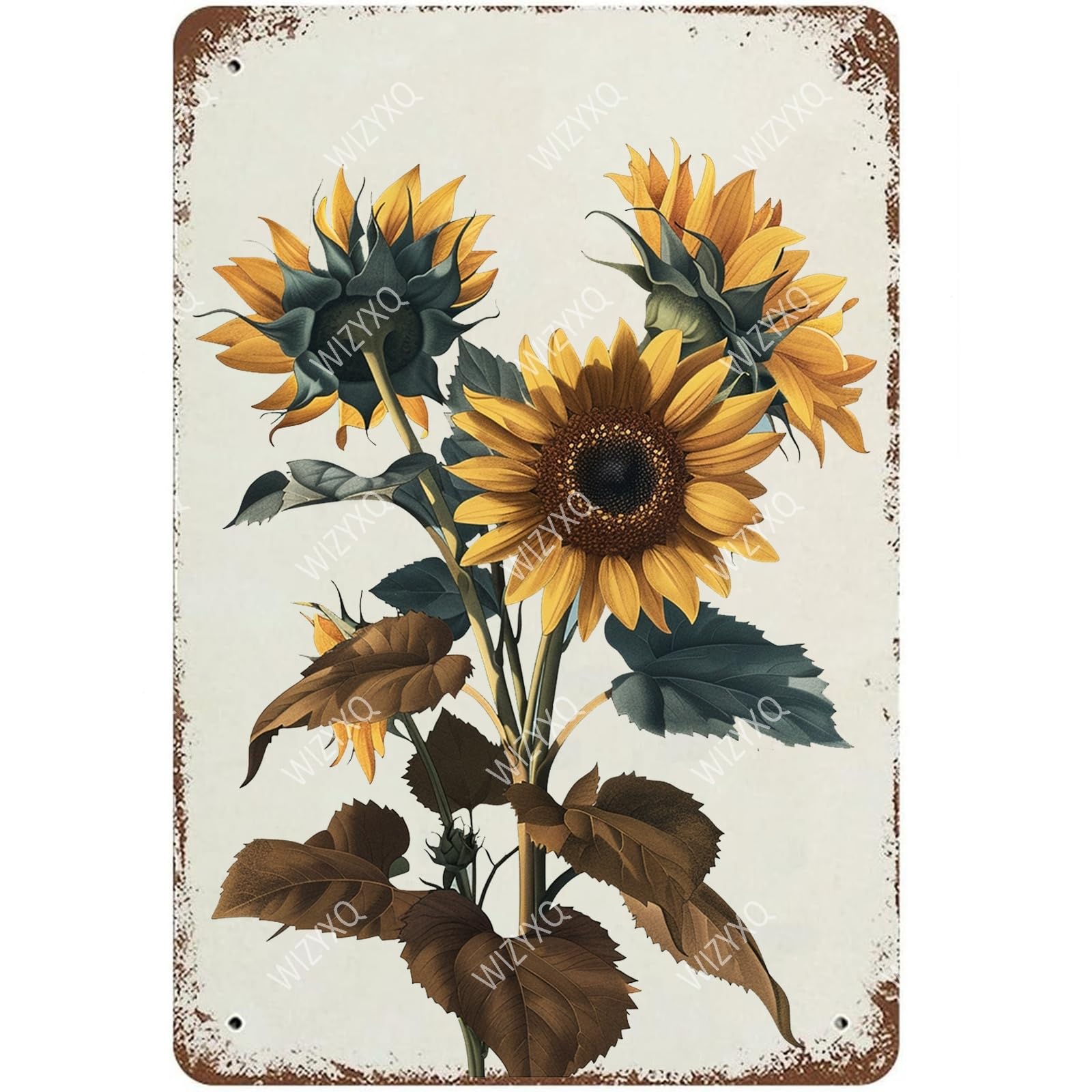 Floral and Bee Metal Signs In A World Where You Can Be Anything Funny Vintage Tin Sign Retro Wall Decor for Bee Lovers Room 8×12 Inches