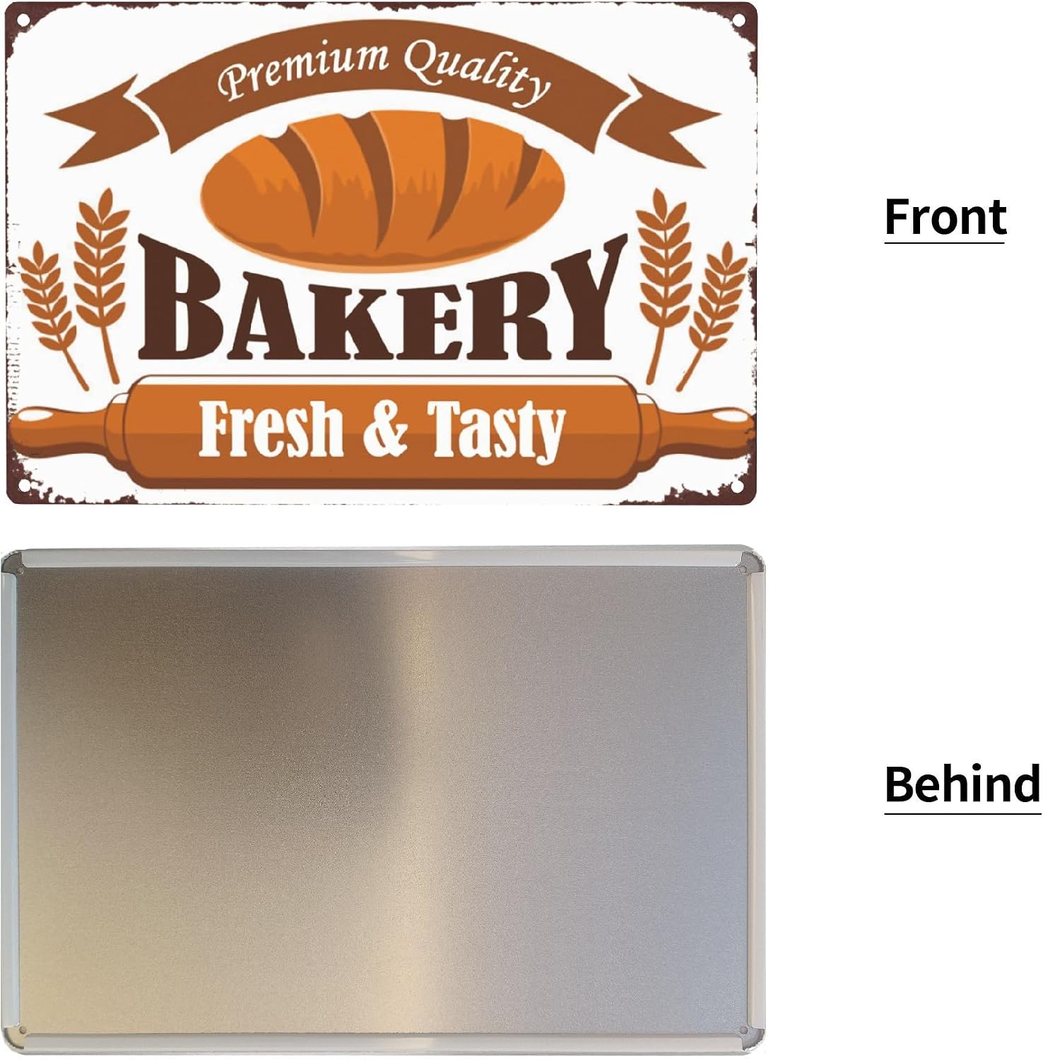 Man Cave Decor Premium Quality Bakery Vintage Metal Bakery Tin Signs Iron Painting Wall Bread Shop Dessert Shop 8x12 Inch