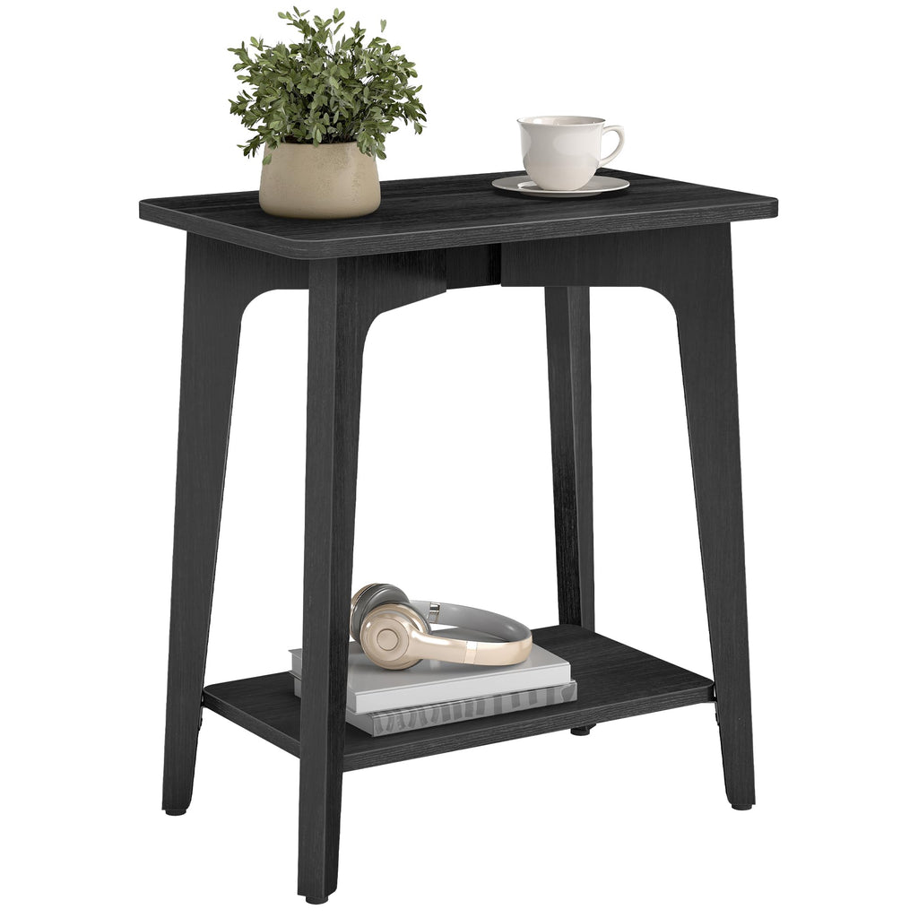 VASAGLE MAEZO Collection - Small Side Table, Round End Table, Nightstand with Tapered Legs, Curved Transitions, for Small Spaces, Living Room, Bedroom, Honey Brown ULET237KB01S