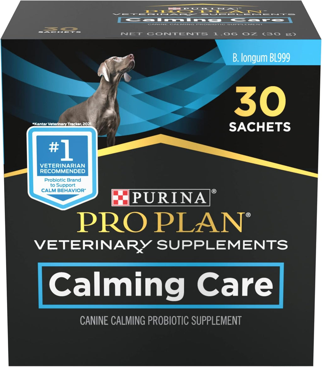 Pro Plan Veterinary Supplements Calming Care Dog Probiotic Powder for Behavioral Support, 30-Pack