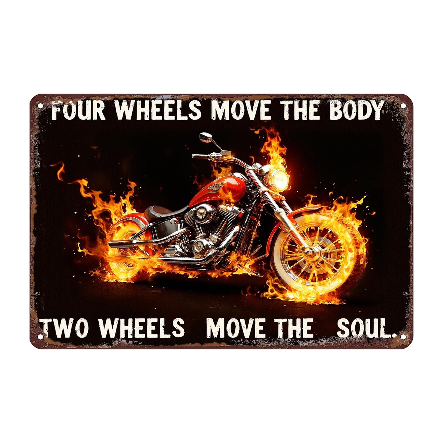 Motorcycle Parking Only Tin Sign Wall Decor - 12x8 Inch Tin Metal Retro Style Wall Art for Garage, Workshop, Bar, Biker Gift for Motorcycle Enthusiasts