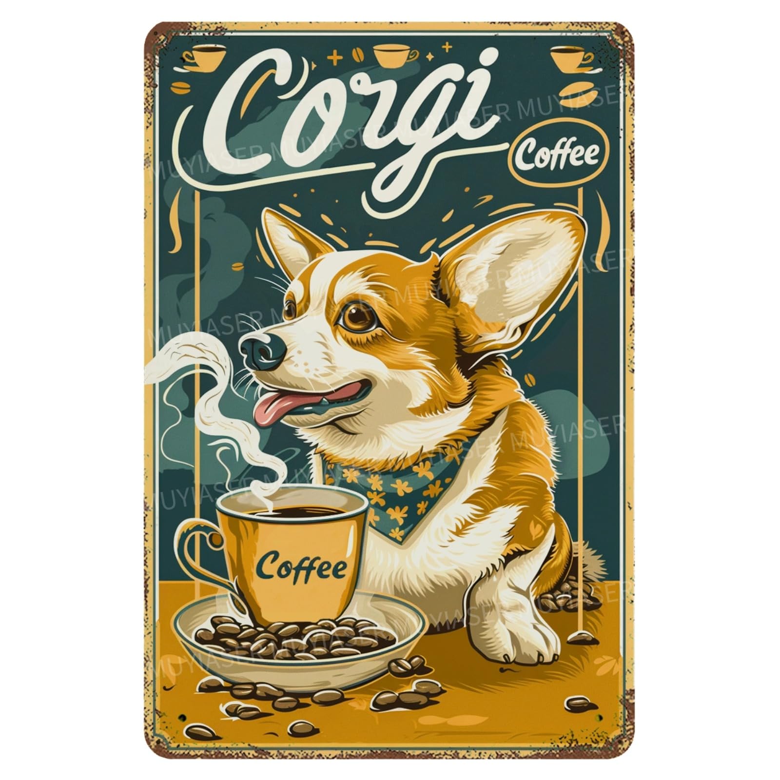 Metal Sign Easily Distracted By Cats & Garden Vintage Retro Aluminum Tin Sign for Garden, Kitchen, Office, Home, Bar, Cafe Decor 8x12 Inch
