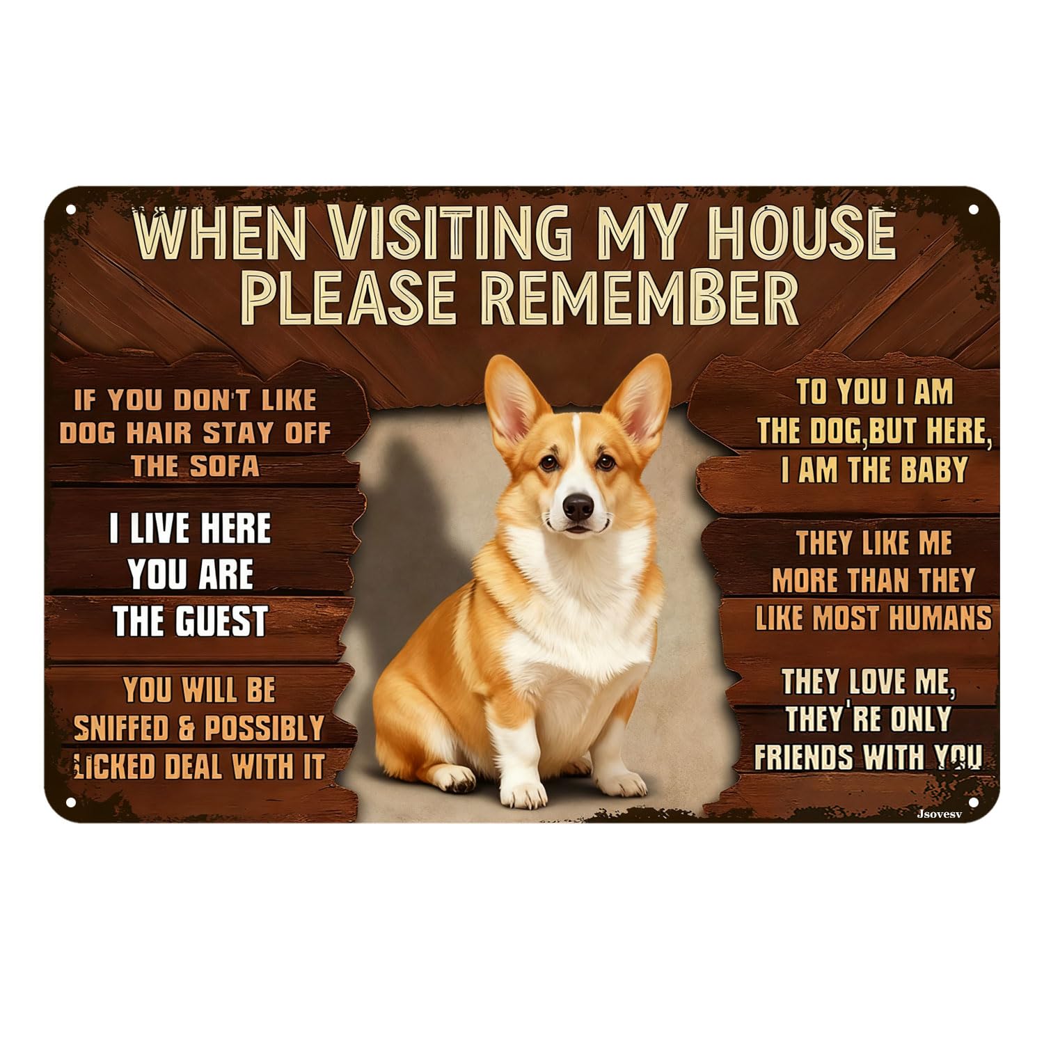 Funny Malamute Dog Vintage Tin Sign When Visiting My House Please Remember Metal Wall Art For Home Garage Bar Man Cave Patio Porch Decor 8x12 Inch