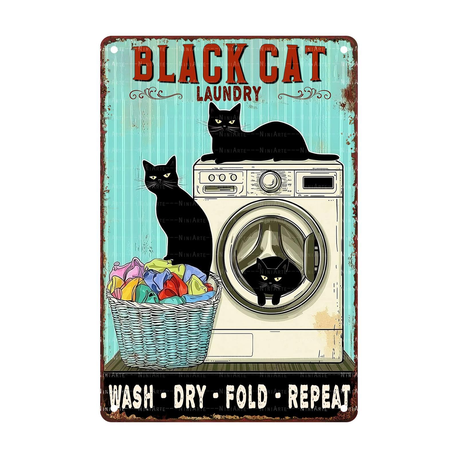 50s Laundry Metal Tin Sign Laundry Day Vintage Sign Utility Room Decor Retro Queen Wall Art 1950s Mom Decor 8X12Inch