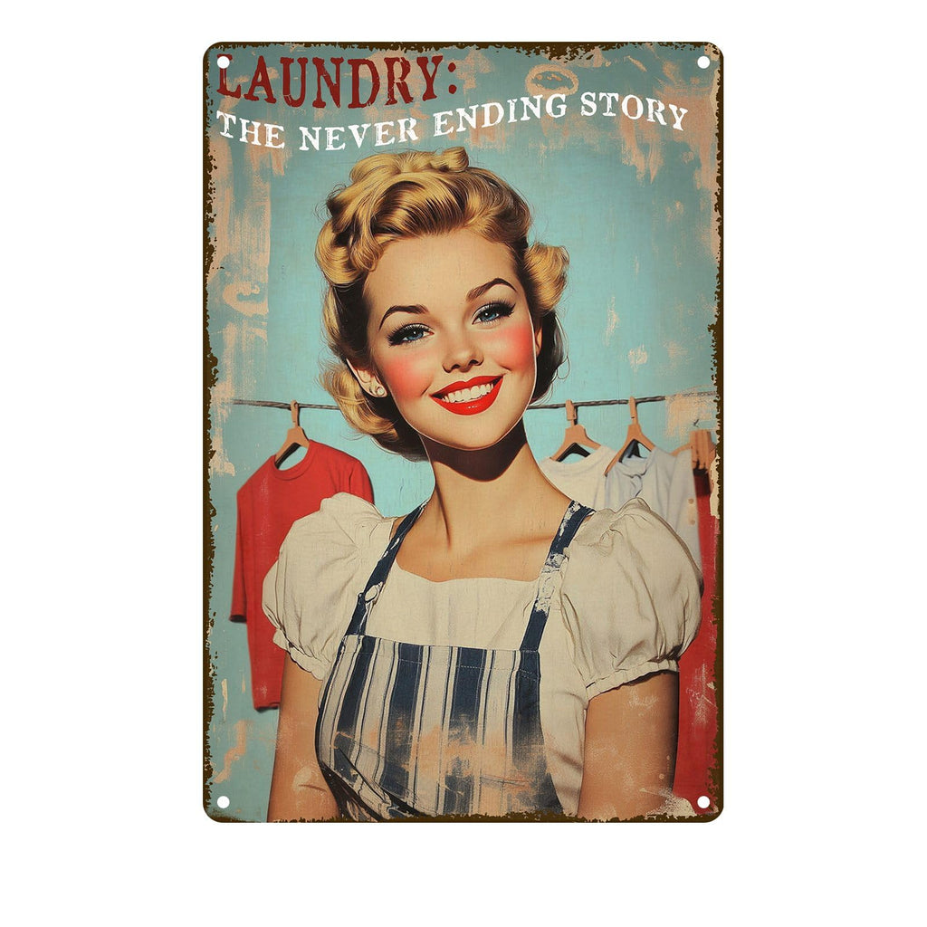 Laundry Metal Tin Sign Laundry Room Wall Decor Fresh Linens Breezy Days Signs Retro Posters for Bathroom Home Bedroom Laundromat Garden 8x12inch