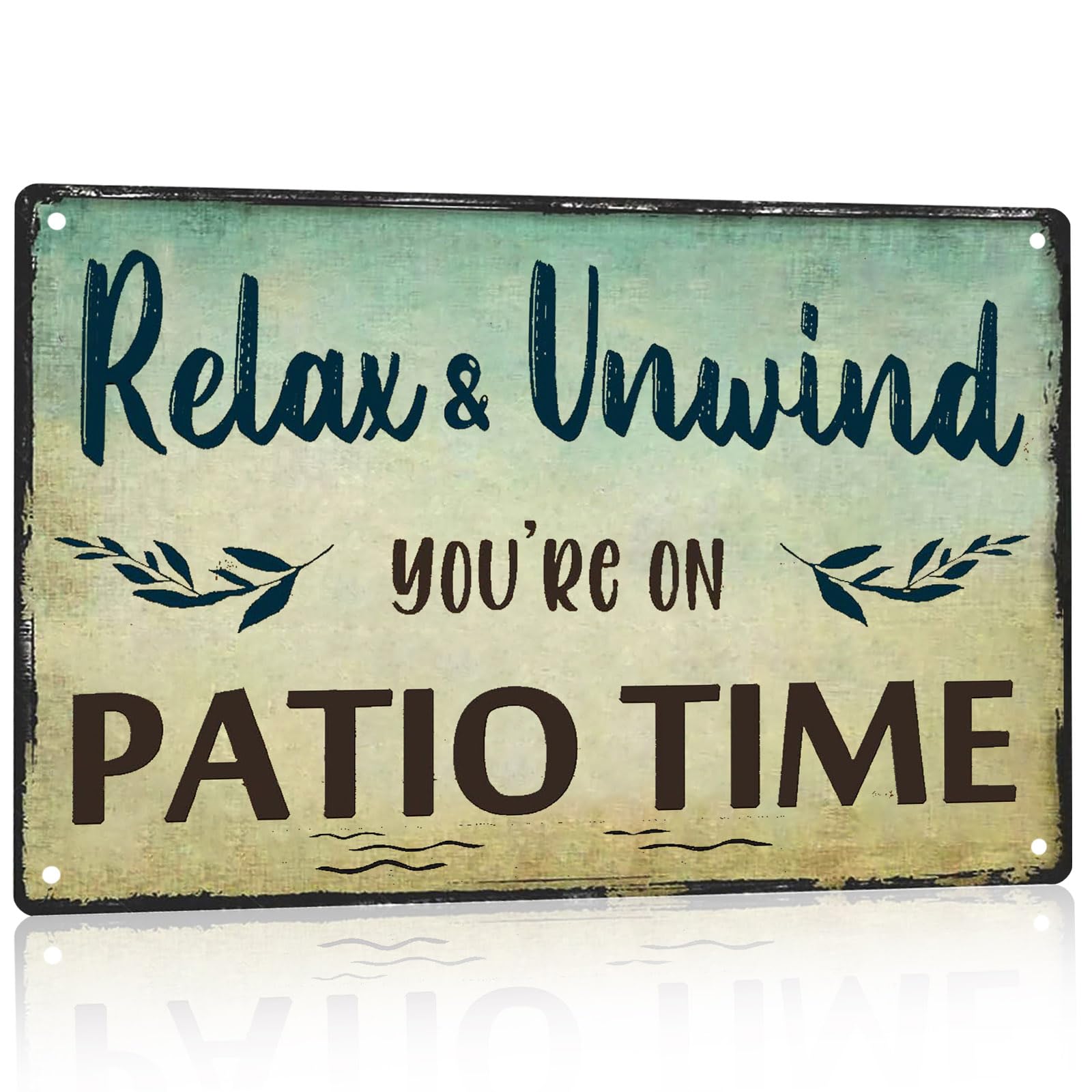 Outdoor Patio Wall Decor Patio Signs For Outside Porch Signs Outdoor Backyard Decorations Welcome Hanging Sign Relax Unwind You're On Patio Time Sign Patio Gifts For Men Home Bar Accessories 8x12 Inch