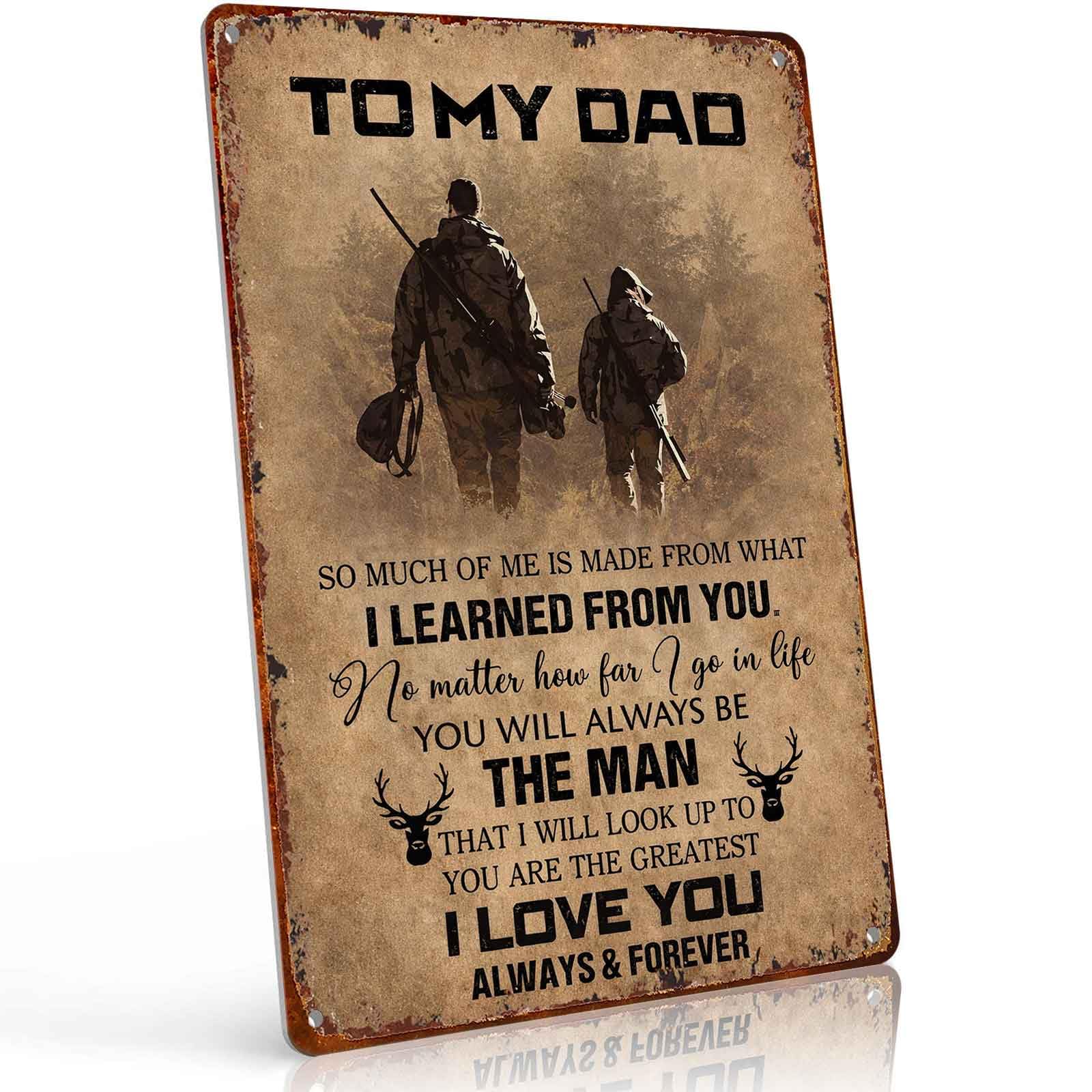 Dad's Garage Shit List 8x12 Inch Aluminum Metal Sign - Funny Man Cave Wall Decor for Garage, Workshop, Home Bar - Retro Handyman Gift Tin Sign for Fathers & Mechanics