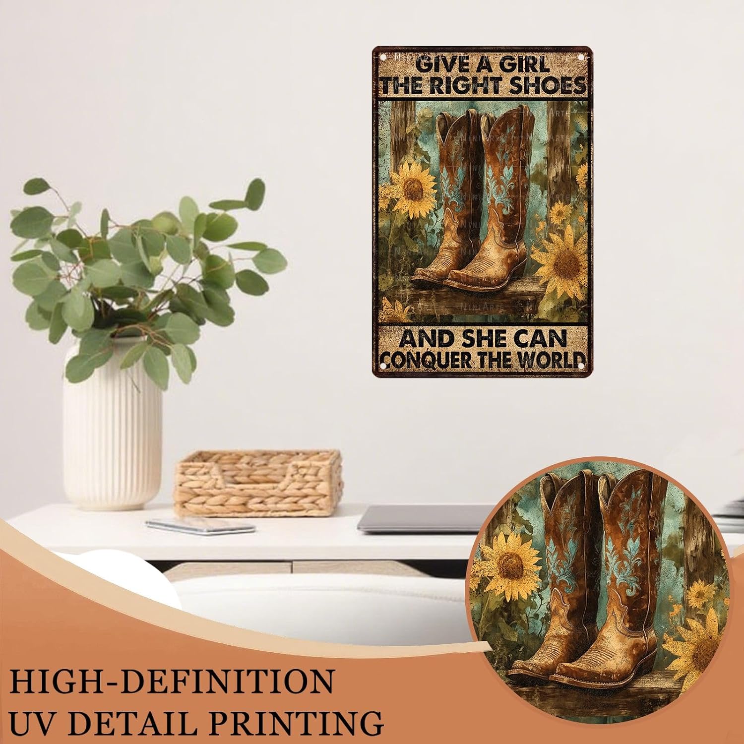 Vintage Cowgirl Tin Sign Are Always Good For The Soul Metal Sign for Home Garden Plaque Yard Patio Porch Farmhouse Cafe Bar Living Room Bedroom Office Garage Man Cave 8x12Inch