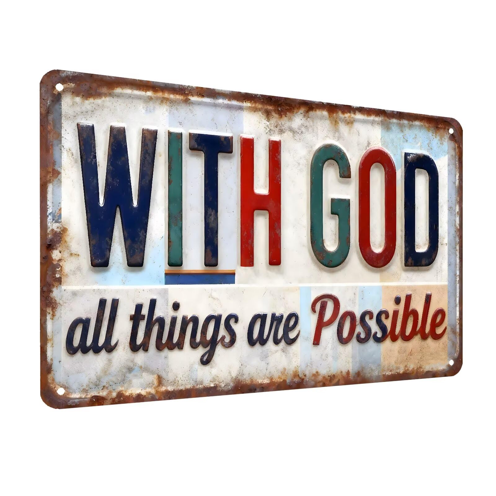 Inspirational Bible Verse Sign God Says You Are Metal Tin Signs Bird Print Christian Gift Quotes Poster for Church Prayer Room Office Decor 8x12 Inch