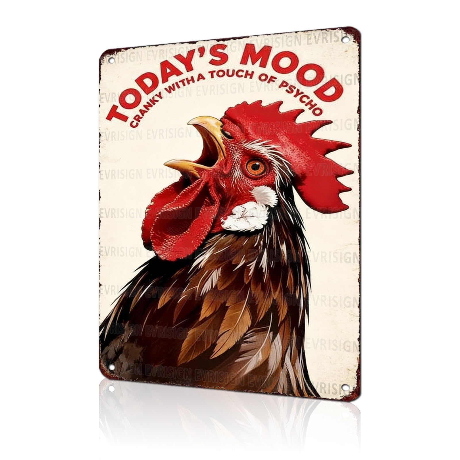 Funny Chicken Faith & Farmhouse Gifts Just A Girl Who Loves Jesus&Chickens Vintage Tin Sign for Farm Kitchen Garden or Cottage Wall 8x12Inch