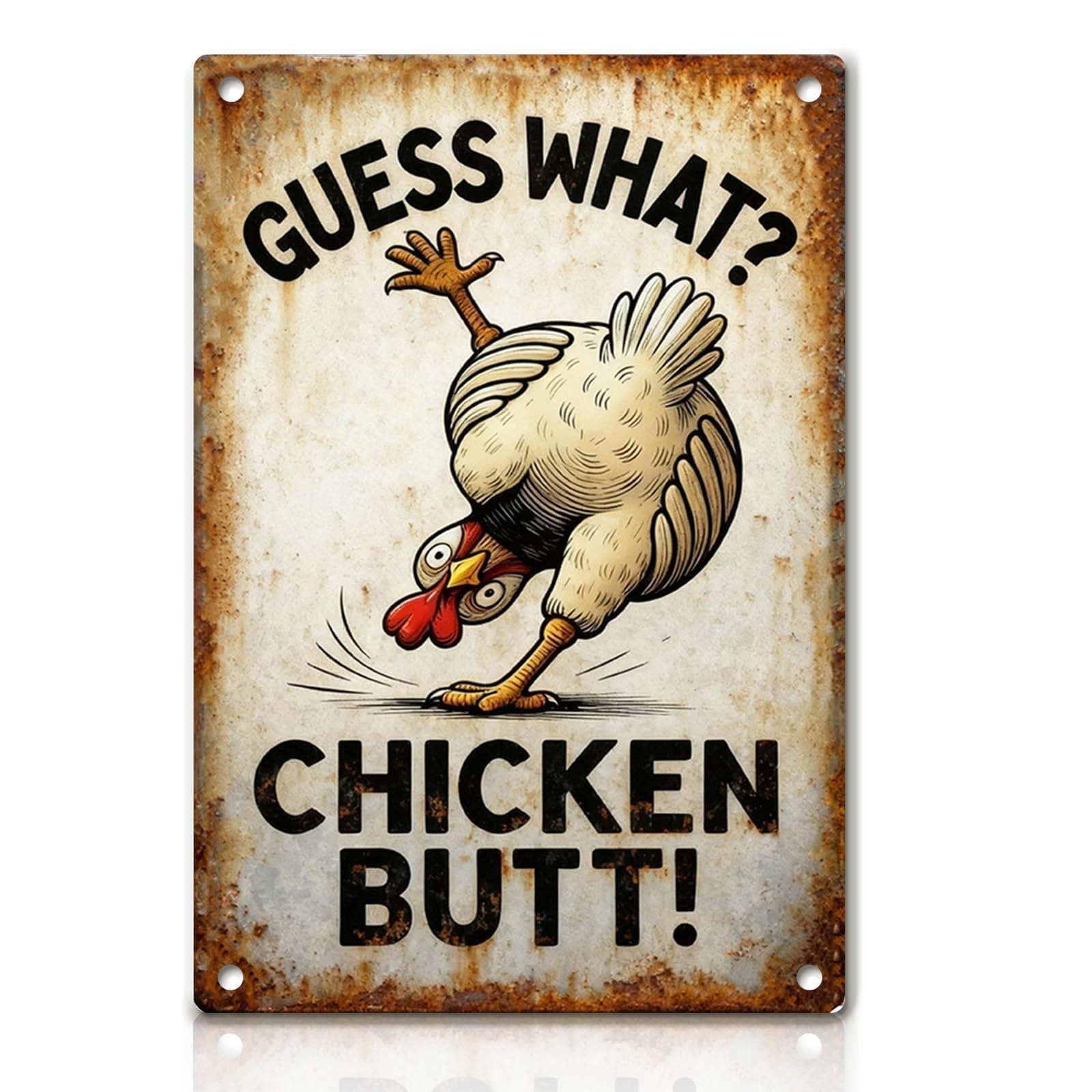Chicken Metal Decor Sign Vintage Metal Tin Sign Wall Art Decor Cool Chicks Live Here Chicken Coop Signs Accessories for Outdoor Decorations Gifts for Women and Hen Lovers 8 X 12 Inch