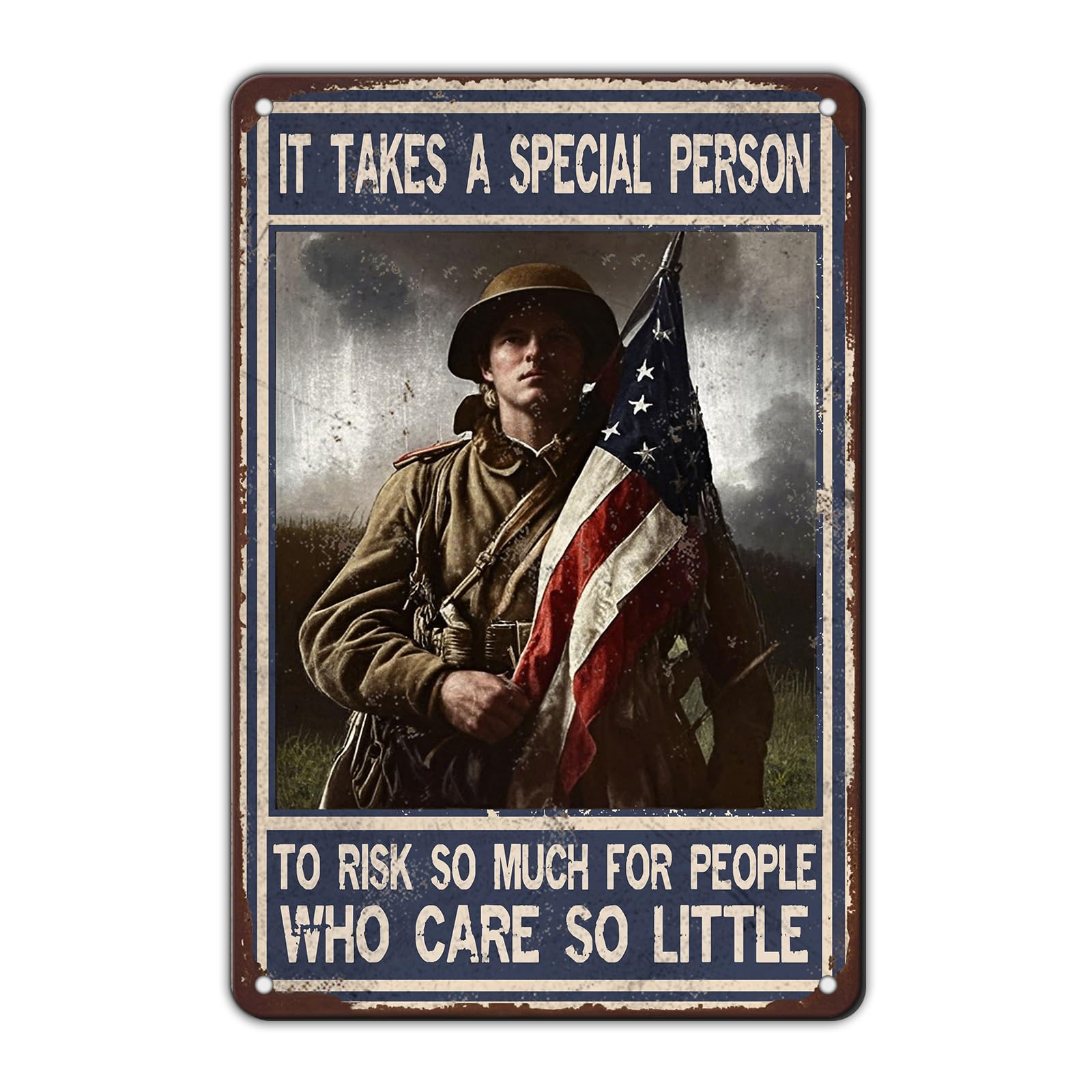 Vintage Navy Once Upon A Time There Was A Girl Who Really Wanted To Join The Navy Metal Tin Sign 12x8 Inch Home Wall Decor