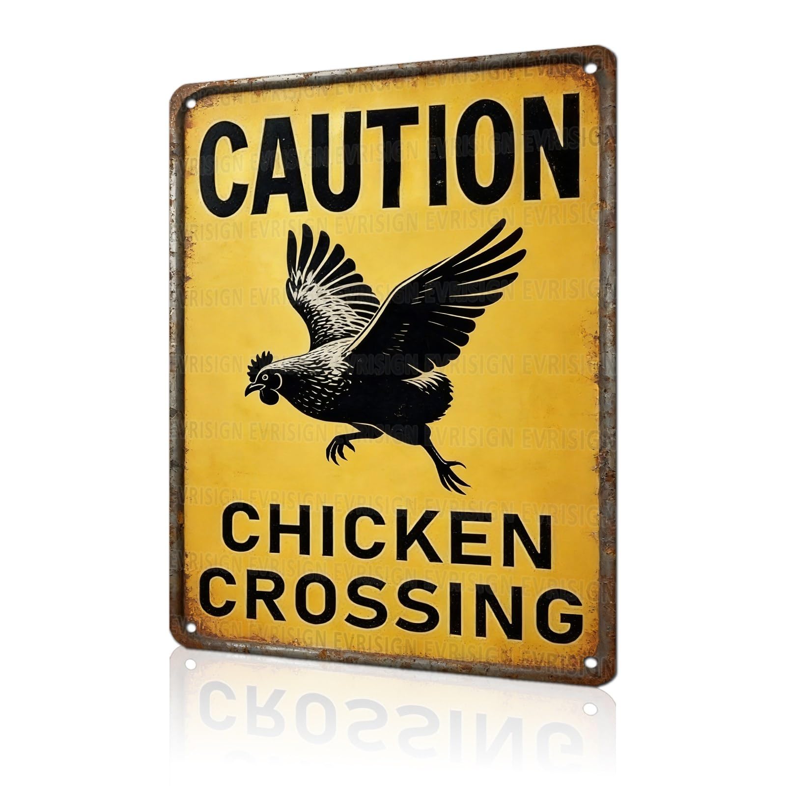Funny Chicken Faith & Farmhouse Gifts Just A Girl Who Loves Jesus&Chickens Vintage Tin Sign for Farm Kitchen Garden or Cottage Wall 8x12Inch