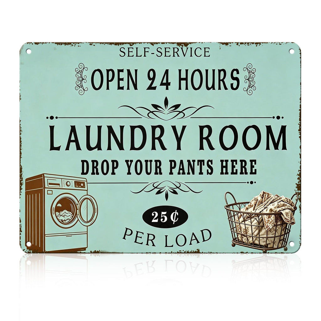 Laundry Metal Tin Sign Laundry Room Wall Decor Fresh Linens Breezy Days Signs Retro Posters for Bathroom Home Bedroom Laundromat Garden 8x12inch