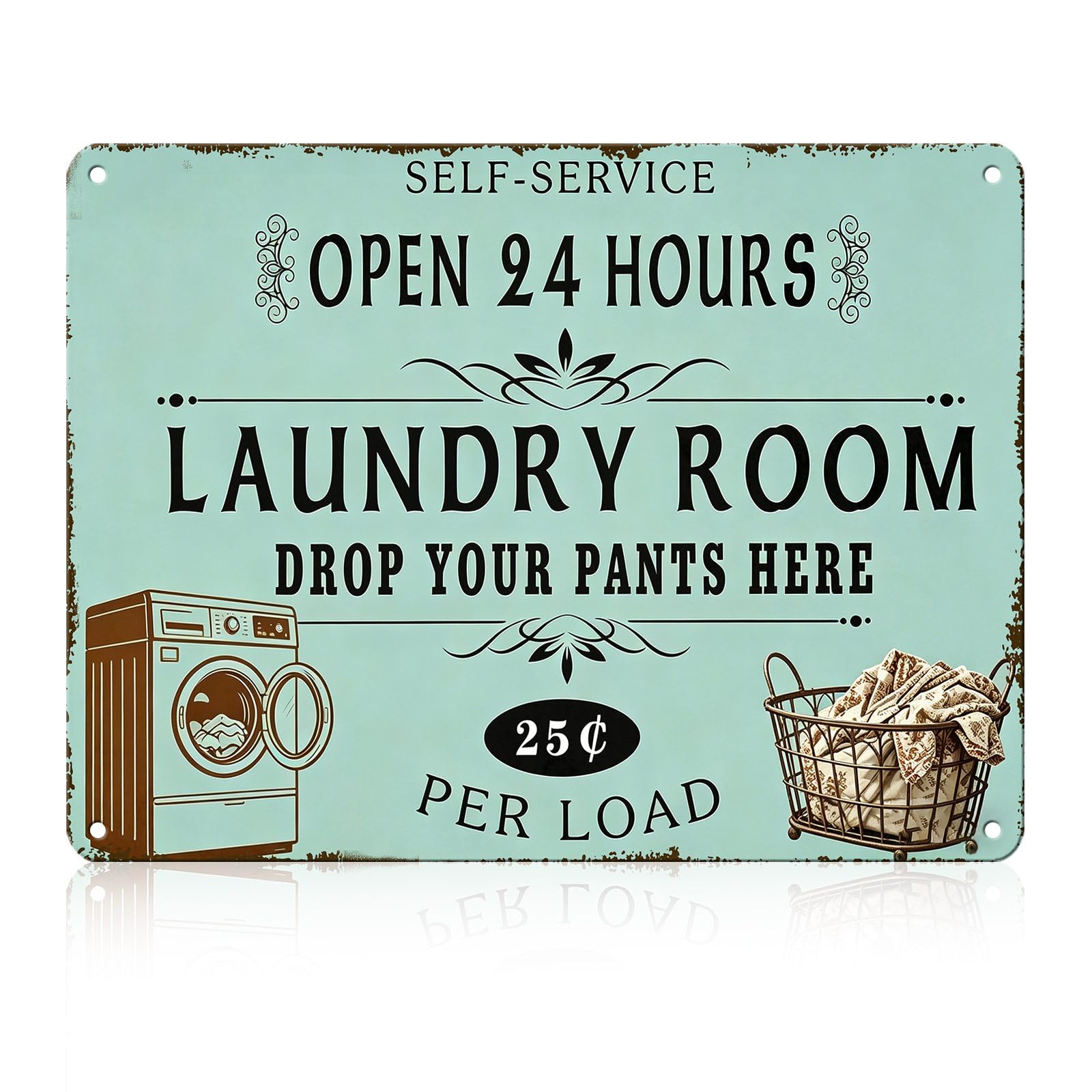 Laundry Metal Tin Sign Laundry Room Wall Decor Fresh Linens Breezy Days Signs Retro Posters for Bathroom Home Bedroom Laundromat Garden 8x12inch