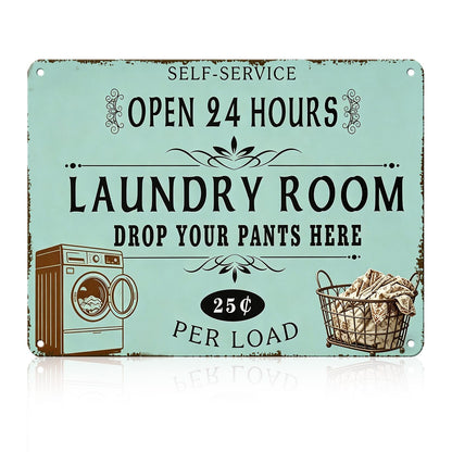 Laundry Metal Tin Sign Laundry Room Wall Decor Fresh Linens Breezy Days Signs Retro Posters for Bathroom Home Bedroom Laundromat Garden 8x12inch