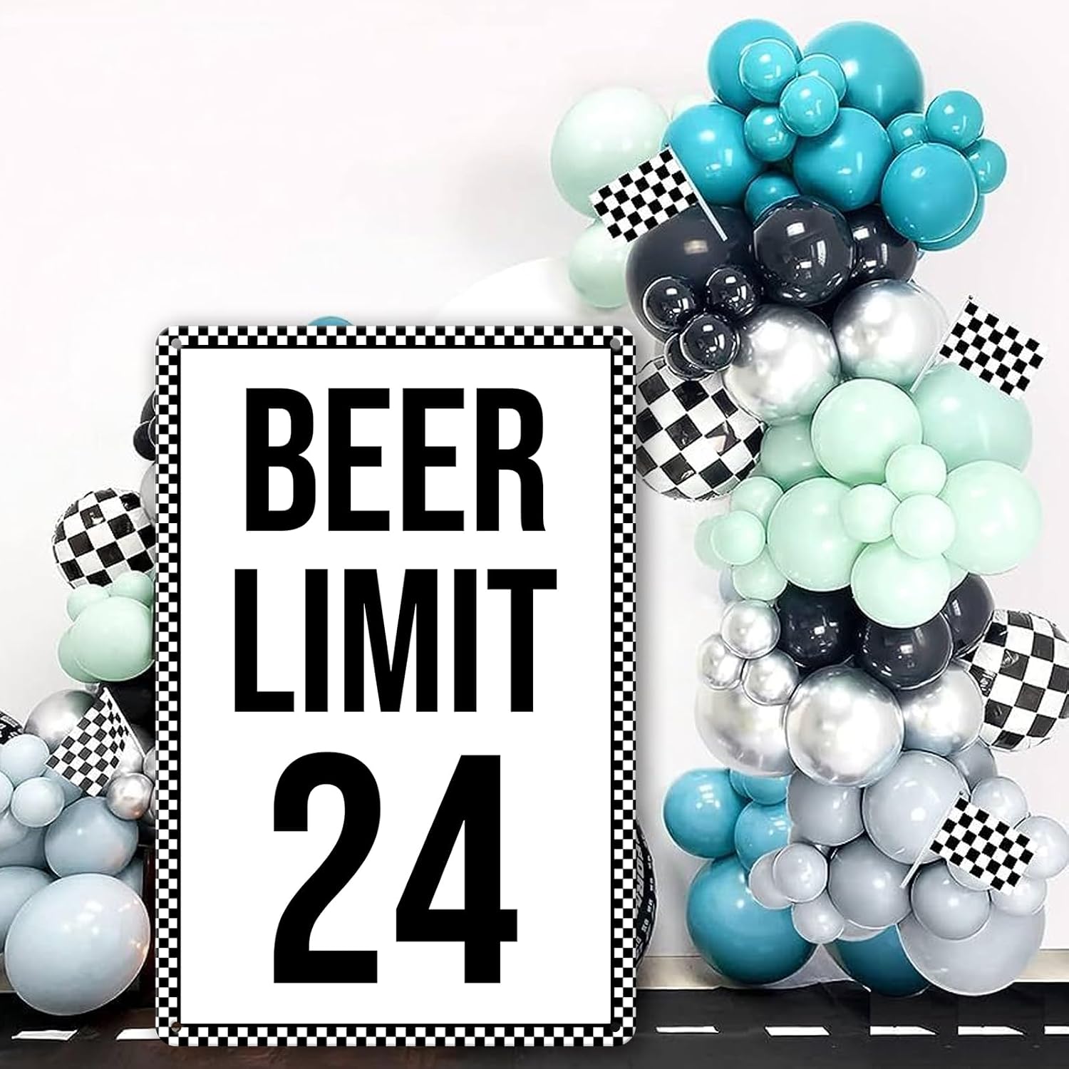 Beer Limit 24 Sign Bar Signs for Home Man Cave Accessories Decor Metal Garage Tin Signs for Men Gifts Basement Bar Sign Wall Art Decorations 8x12 Inch