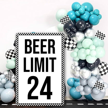 Beer Limit 24 Sign Bar Signs for Home Man Cave Accessories Decor Metal Garage Tin Signs for Men Gifts Basement Bar Sign Wall Art Decorations 8x12 Inch