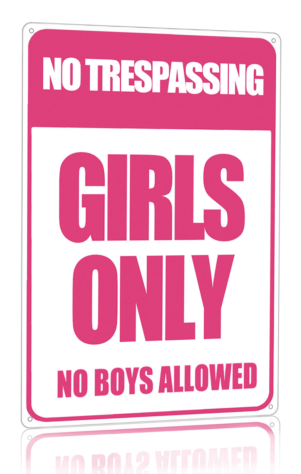 Smilelife Girls Gifts Funny Only Sign No Trespassing No Boys Allowed Tin Sign for Room Bedroom Dorm Wall Decor 8 X 12 Inch (3010)