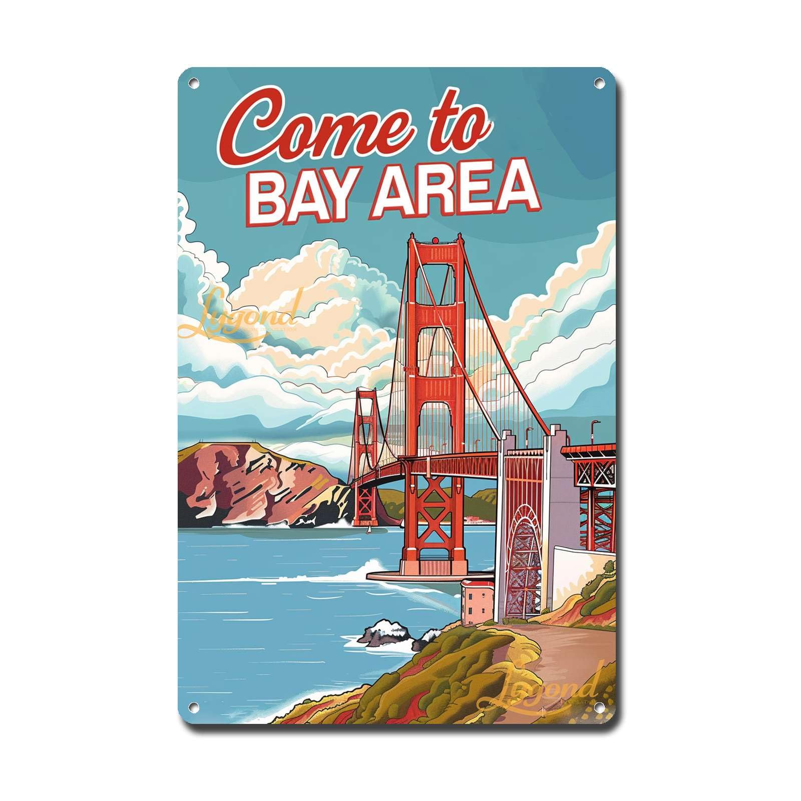 Lygond Metal Sign Tin Sign Vintage Wall Art Come to Chicago Travel Greenhouse Decor for Gift 8×12 Inches