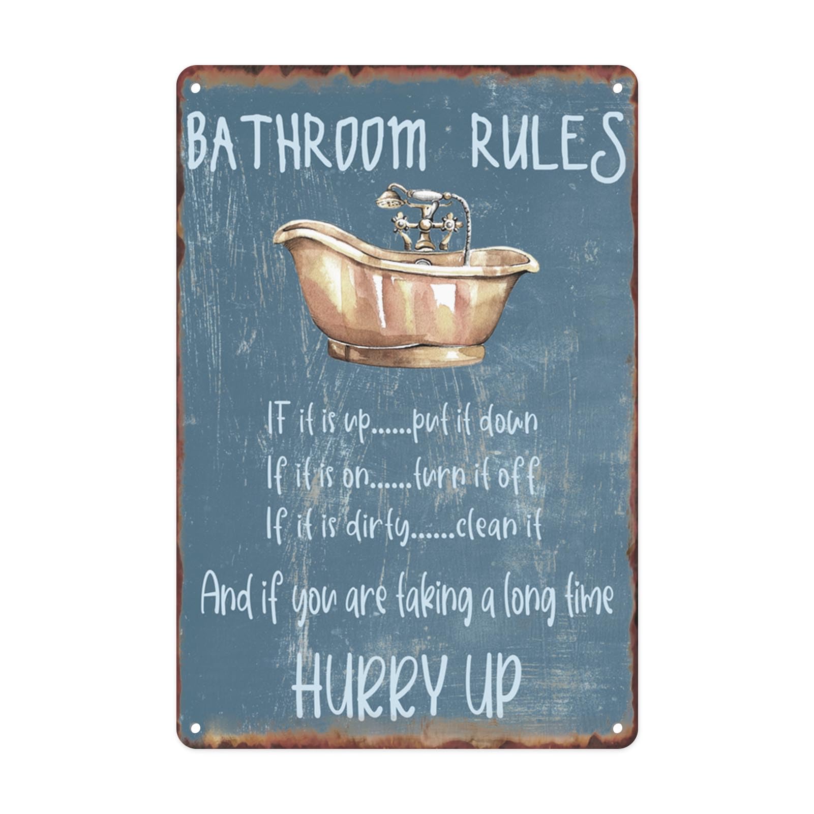 Wash Your Paws Bathroom Metal Sign Cute Rabbit Bath Soap Tin Sign For Office Toilet Bathroom Restroom Door Bar Hotel Club Plaque Guest Wall Decor Vintage Style Art Painting 12 X 8 Inch