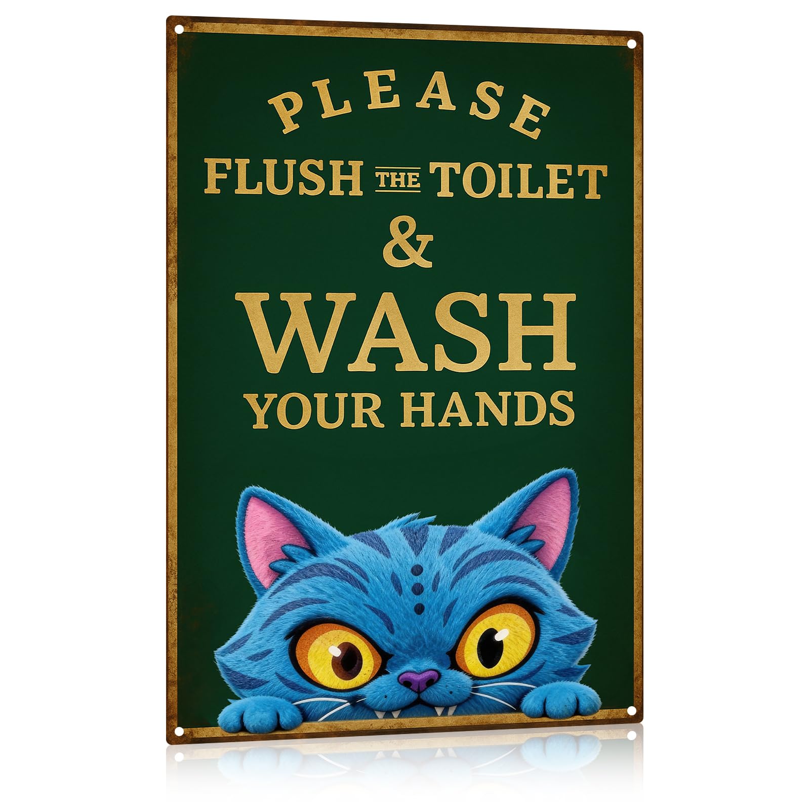 Madewell Living Funny Highland Cow Metal Tin Sign, Are You Pooping, Rustic Farmhouse Wall Decor for Bathroom, Western Bathroom Art with Humorous Quote, 8x12 Inch