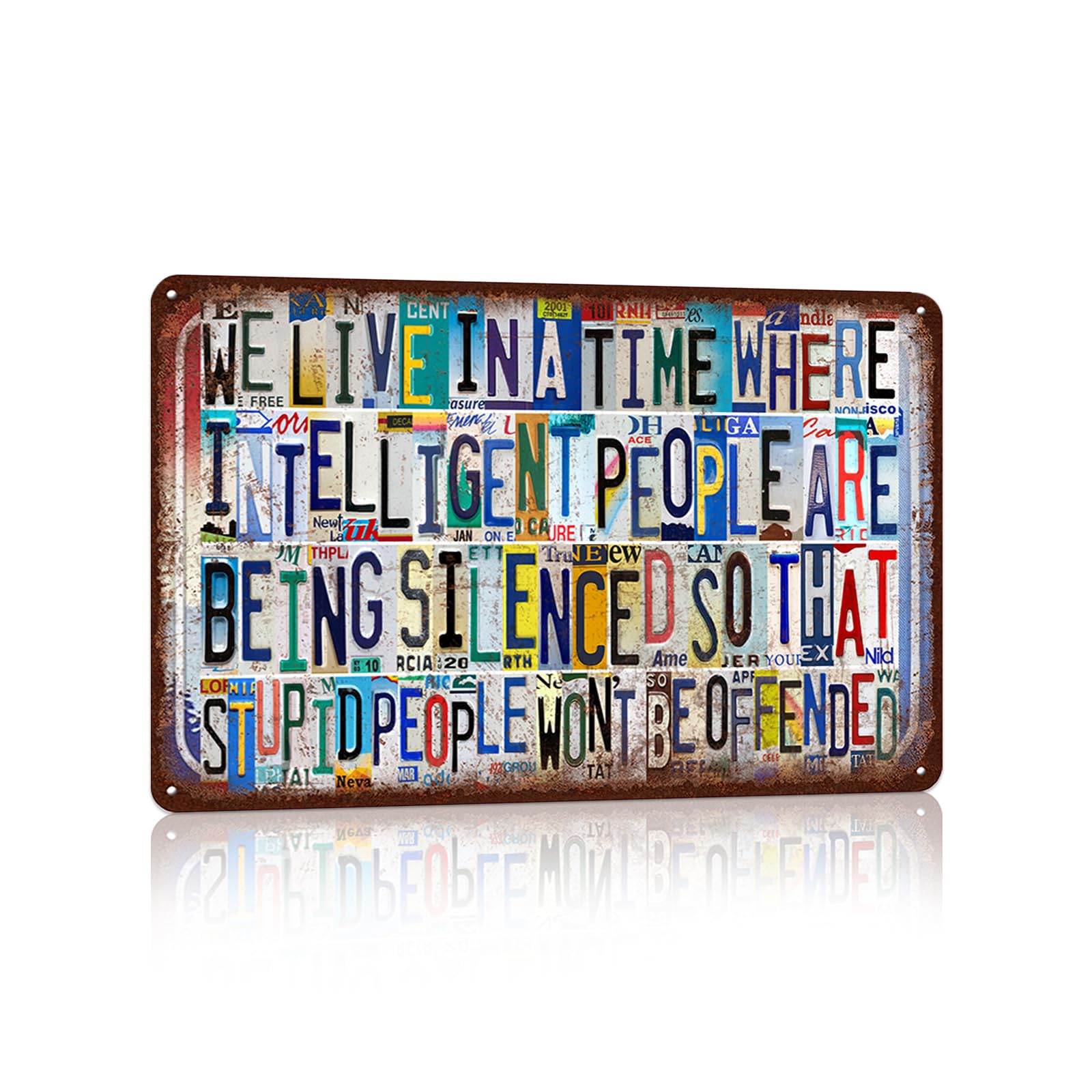 Vintage Metal Tin Signs Wall Decor for Man Cave Garage Bar Home 12 x 8 Inches - I Am Currently Unsupervised.I Know,It Freaks Me Out Too But The Possibilities Are Endless