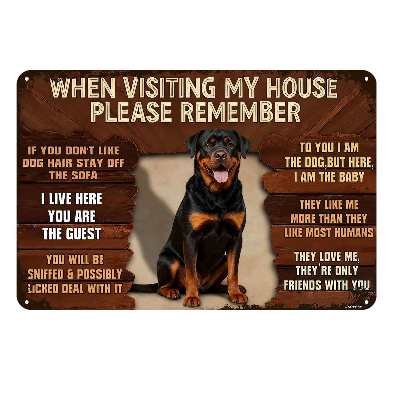 Funny Malamute Dog Vintage Tin Sign When Visiting My House Please Remember Metal Wall Art For Home Garage Bar Man Cave Patio Porch Decor 8x12 Inch