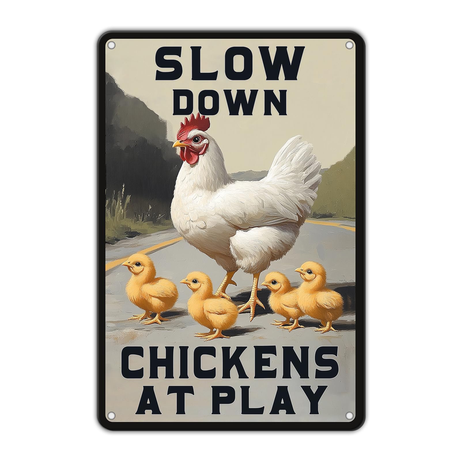 Funny Chicken Signs Welcome To My Kitchen Humorous Cartoon Rooster Cooking Aluminium Sign Metal Chicken Signs Decor Home Ktichen Farm Are Wall 12x8 Inch Vintage Chicken Signs Metal Tin Poster