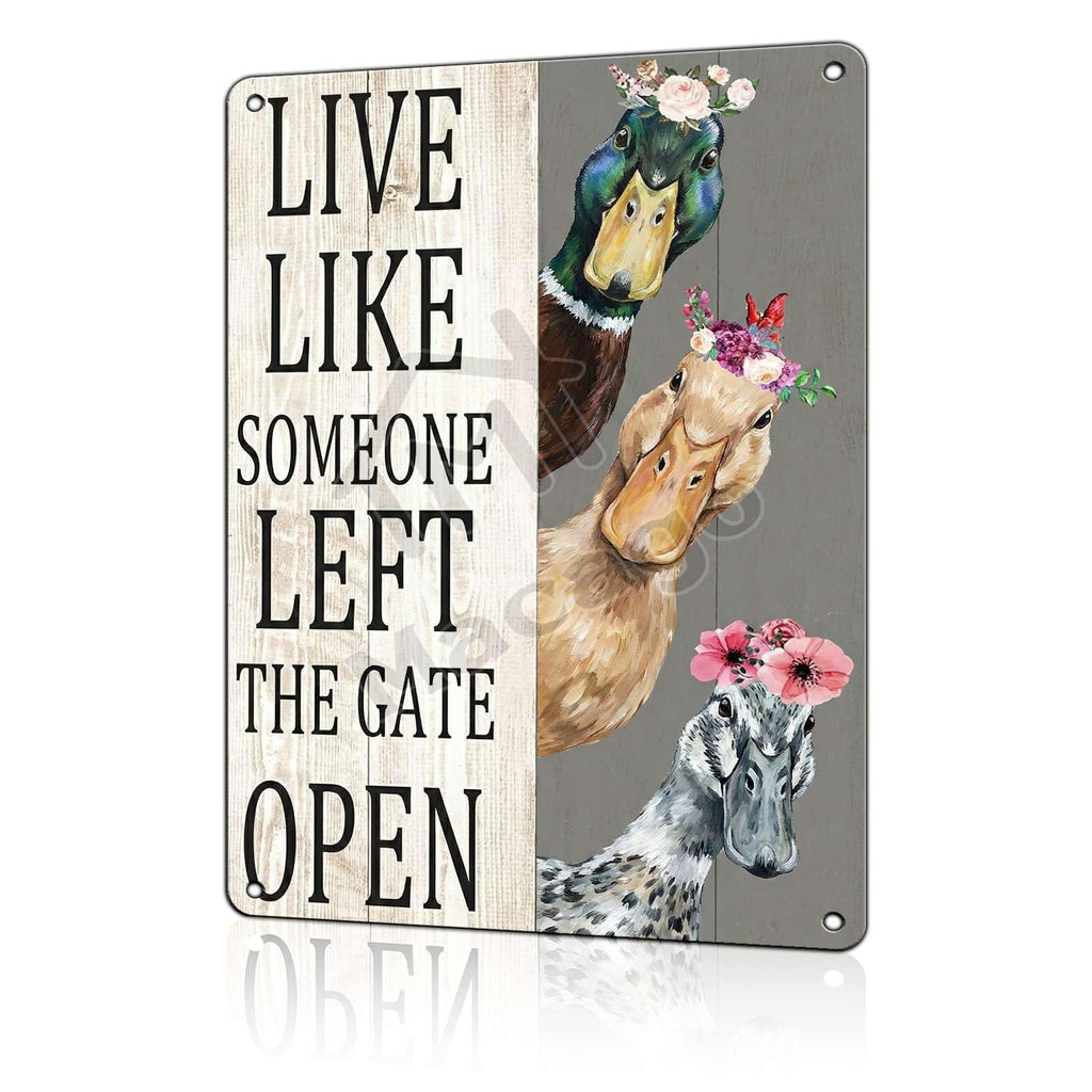 Rise and Shine Chicken Metal Tin Sign - Rustic Farmhouse Kitchen Wall Decor - Cute Rooster & Hen Art Poster for Coffee Bar or Breakfast Nook 8x12 inch