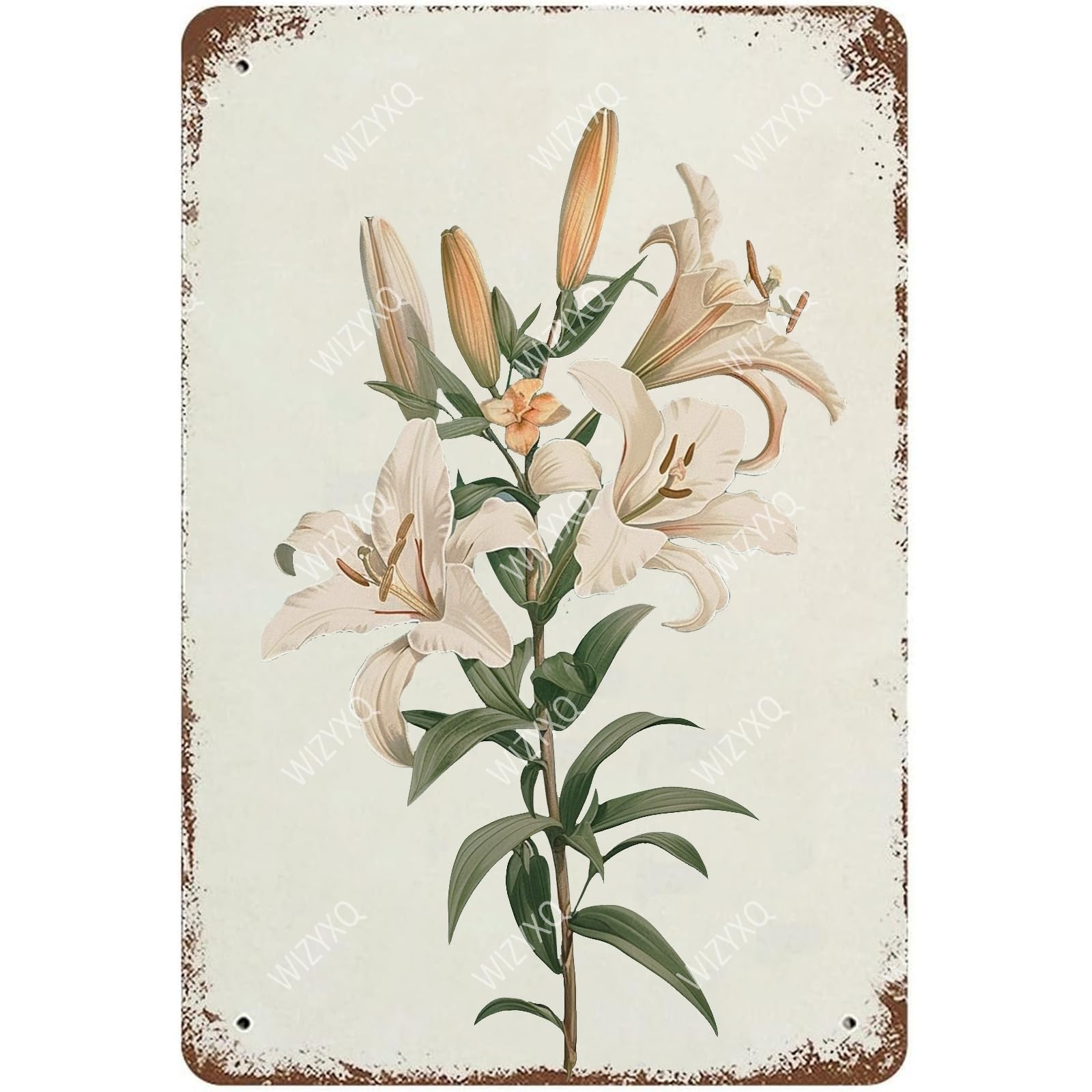 Flowers Metal Signs Vintage A Bouquet of Wild Flowers Tin Sign Retro Wall Decor for Living Room Bedroom Greenhouse Garden Yard Shop Bar 8×12 Inches